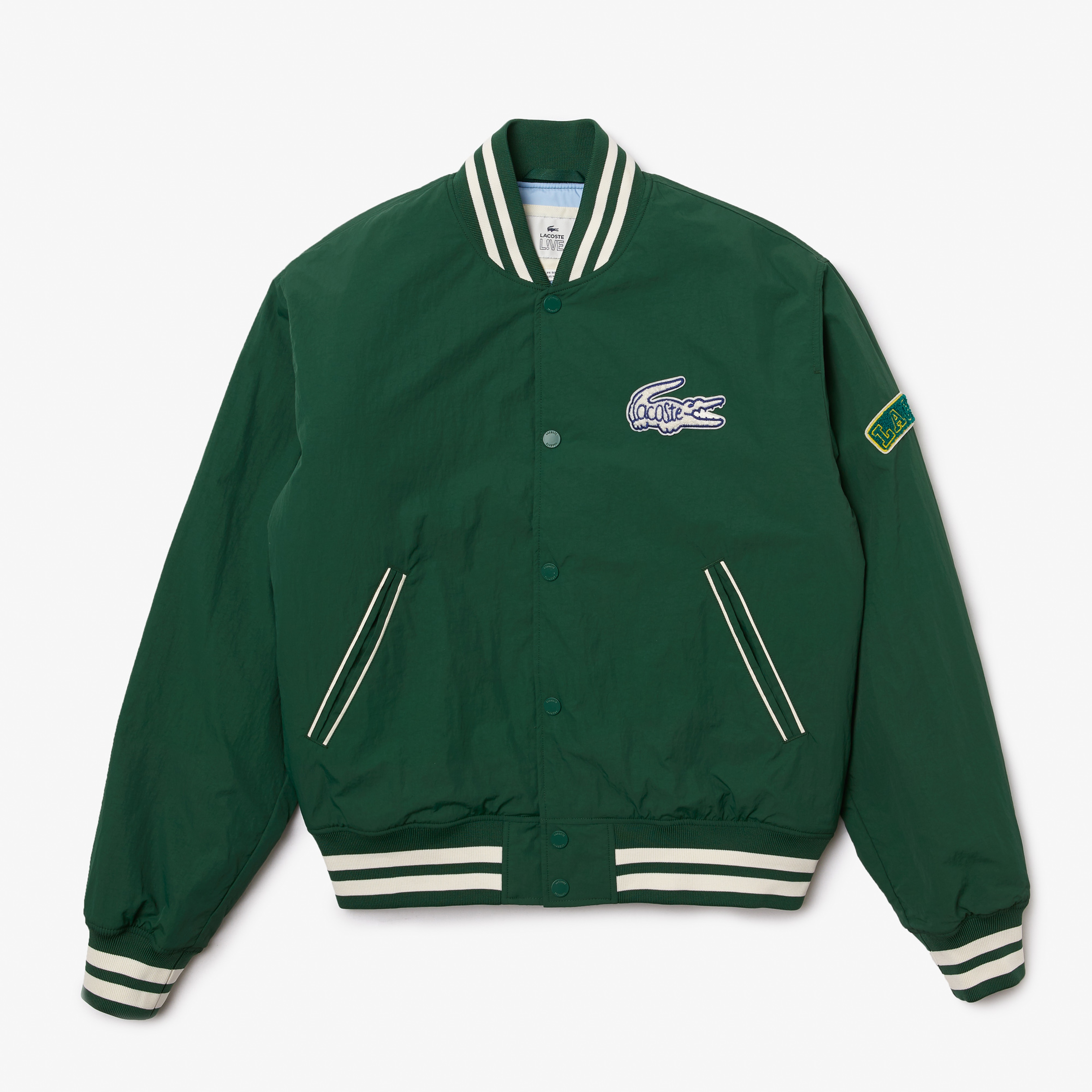 Lacoste L!VE Erkek Hakim Yaka Baskılı Yeşil Ceket