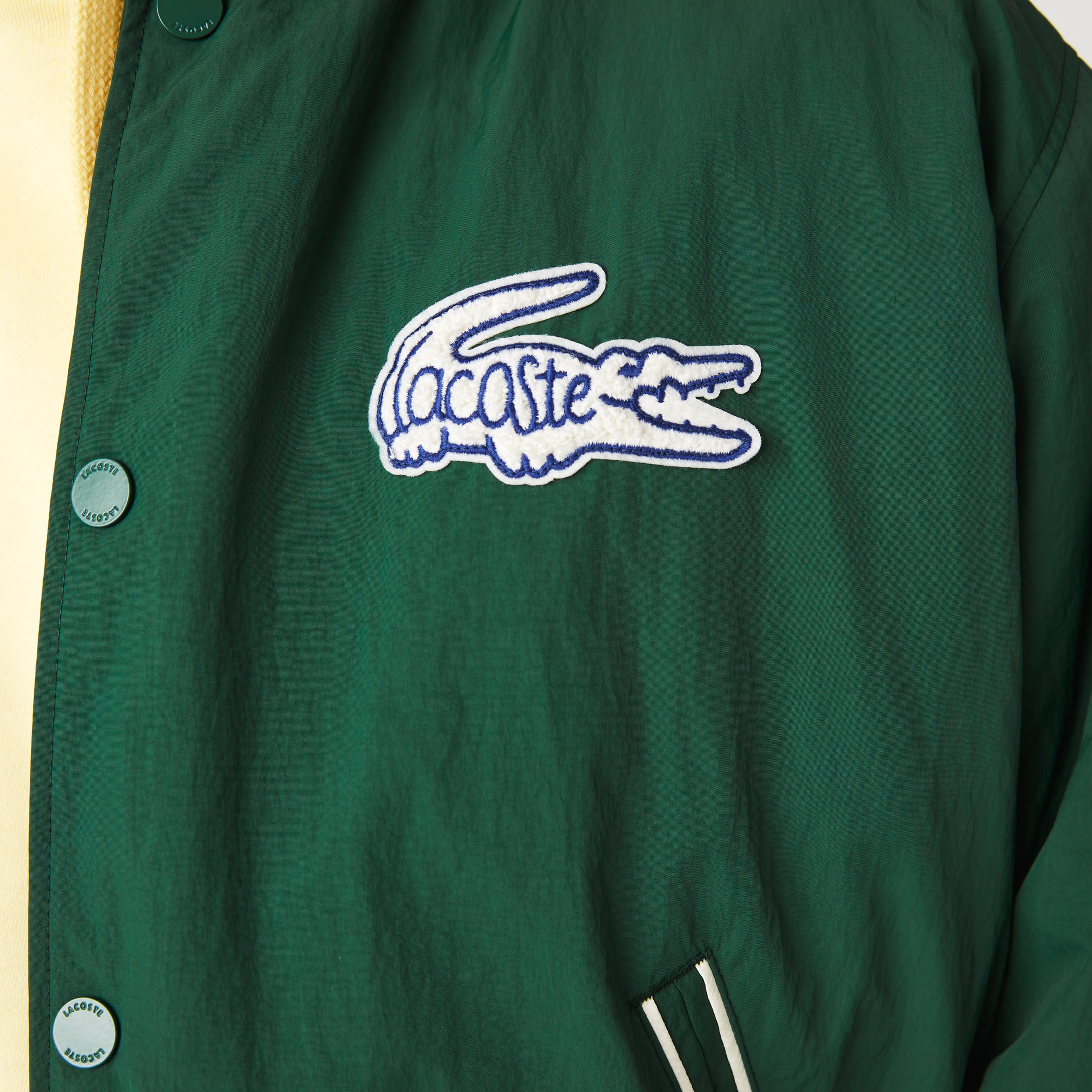 Lacoste L!VE Erkek Hakim Yaka Baskılı Yeşil Ceket
