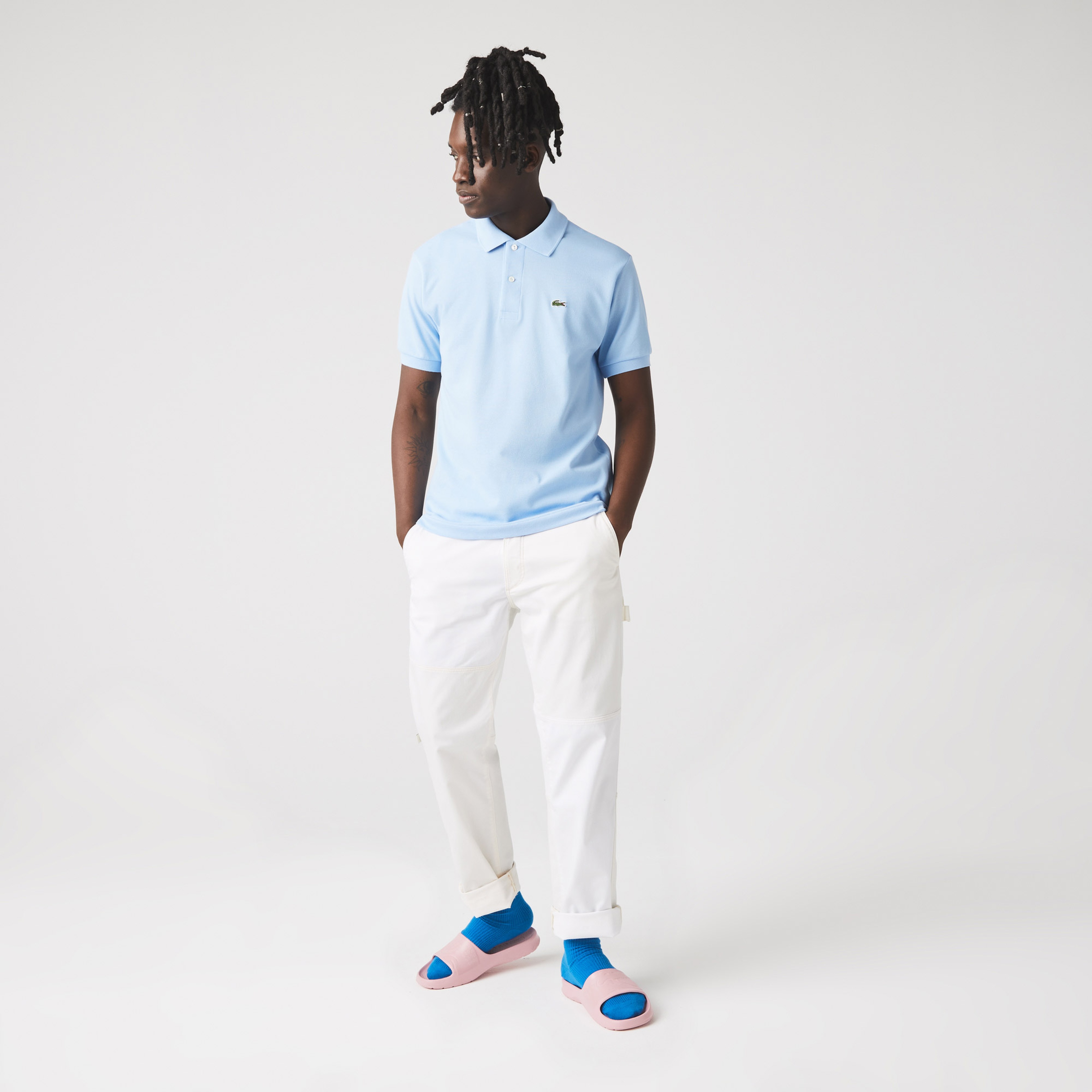 Erkek Classic Fit L.12.12 Açık Mavi Polo