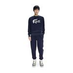Lacoste X A.P.C Unisex Relaxed Fit Bisiklet Yaka Baskılı Lacivert Sweatshirt