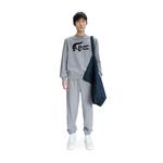 Lacoste X A.P.C Unisex Relaxed Fit Bisiklet Yaka Baskılı Gri Sweatshirt