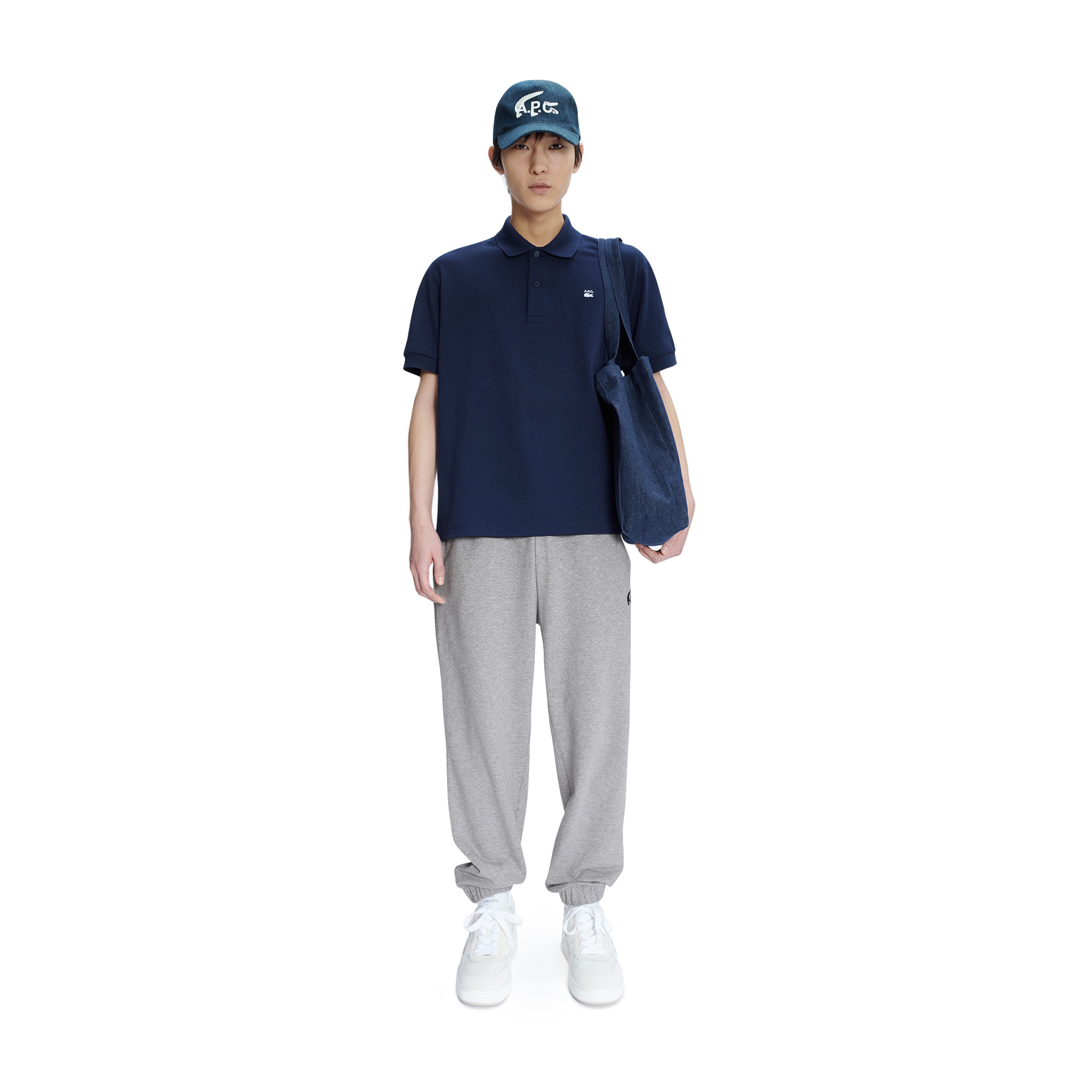 Lacoste X A.P.C Erkek Relaxed Fit Lacivert Polo
