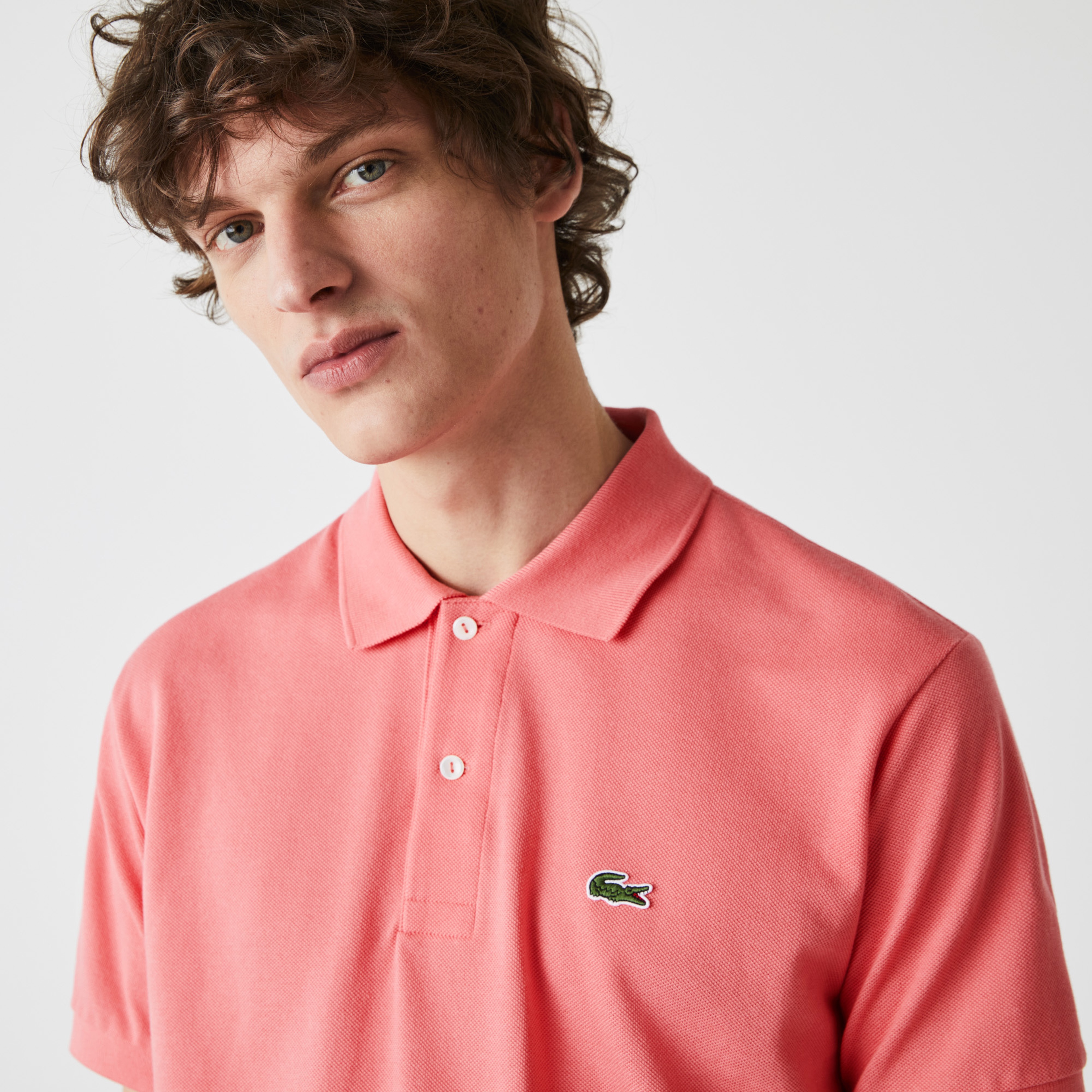 Lacoste L1212 Erkek Pembe Polo