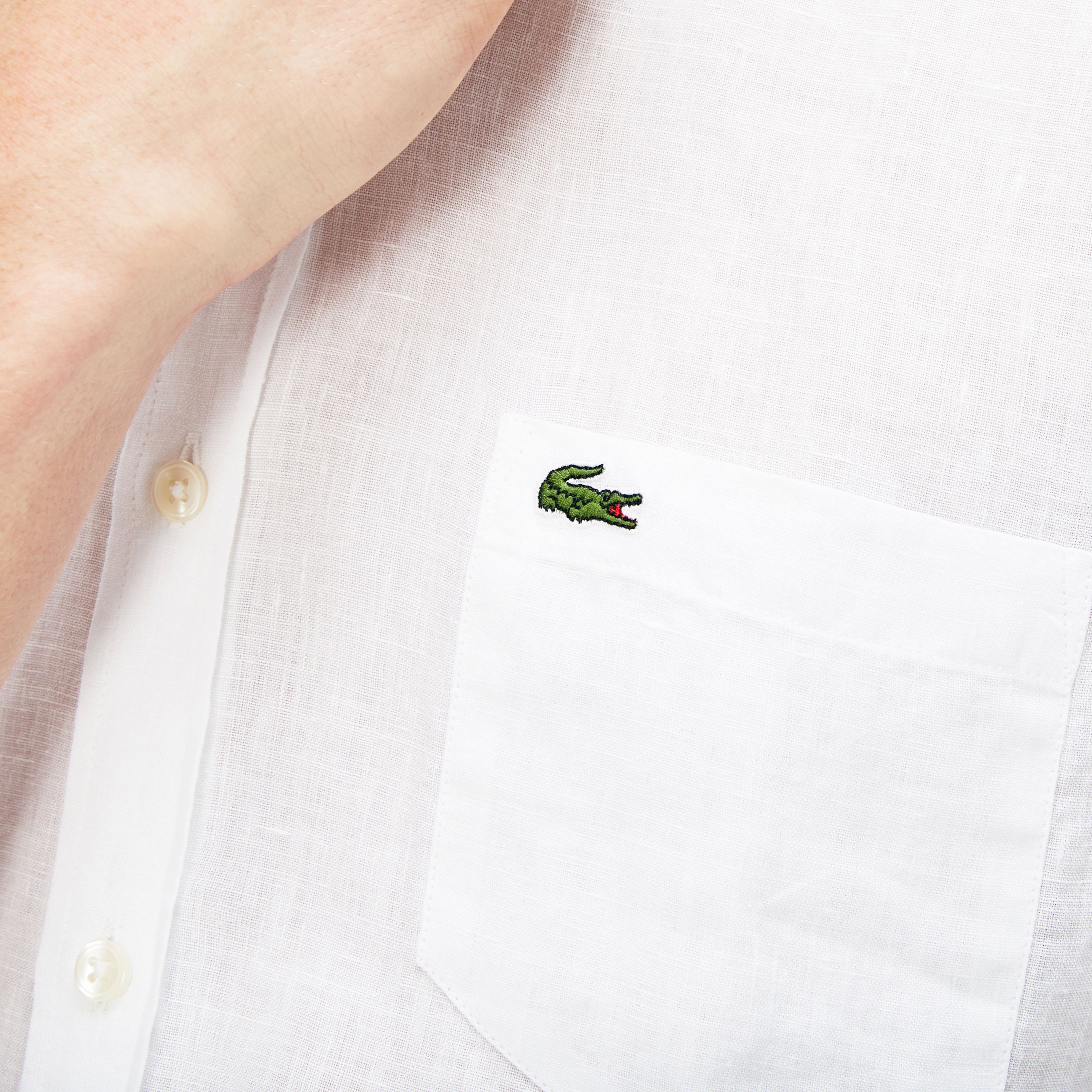 Lacoste Erkek Regular Fit Beyaz Gömlek