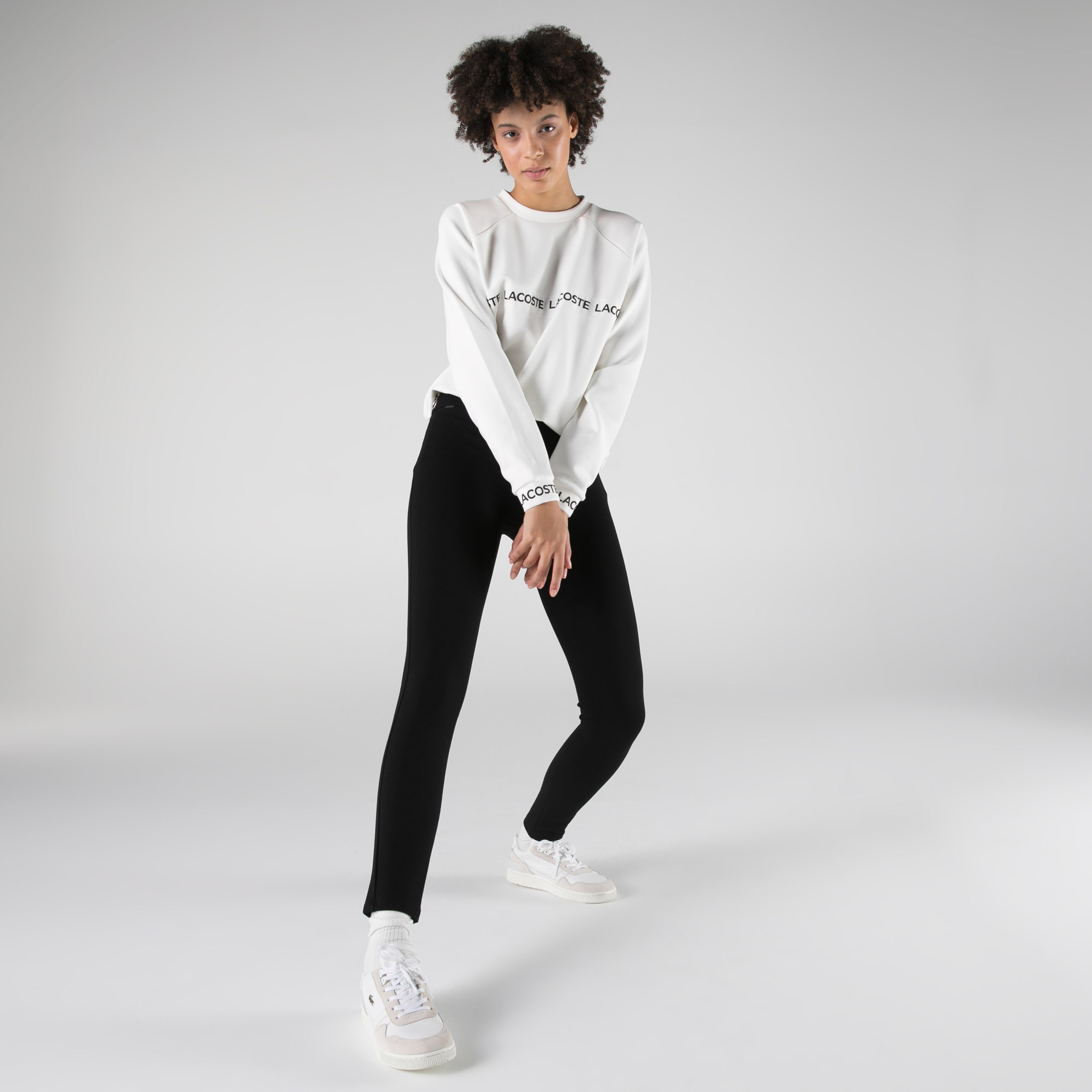 Lacoste Kadın Slim Fit Siyah Pantolon