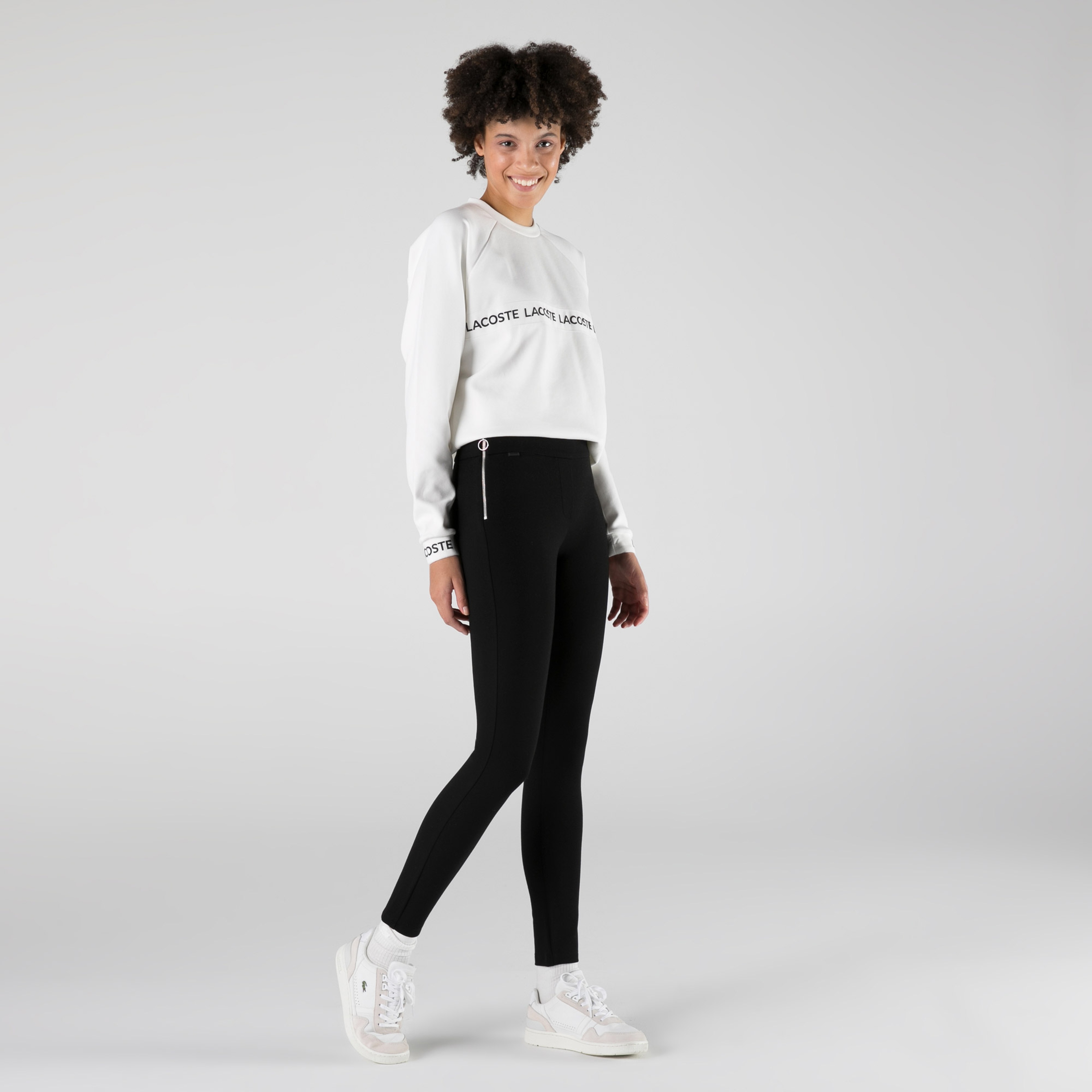 Lacoste Kadın Slim Fit Siyah Pantolon