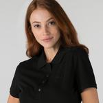 L.12.D Kadın Slim Fit Siyah Polo