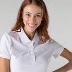 L.12.D Kadın Slim Fit Beyaz Polo