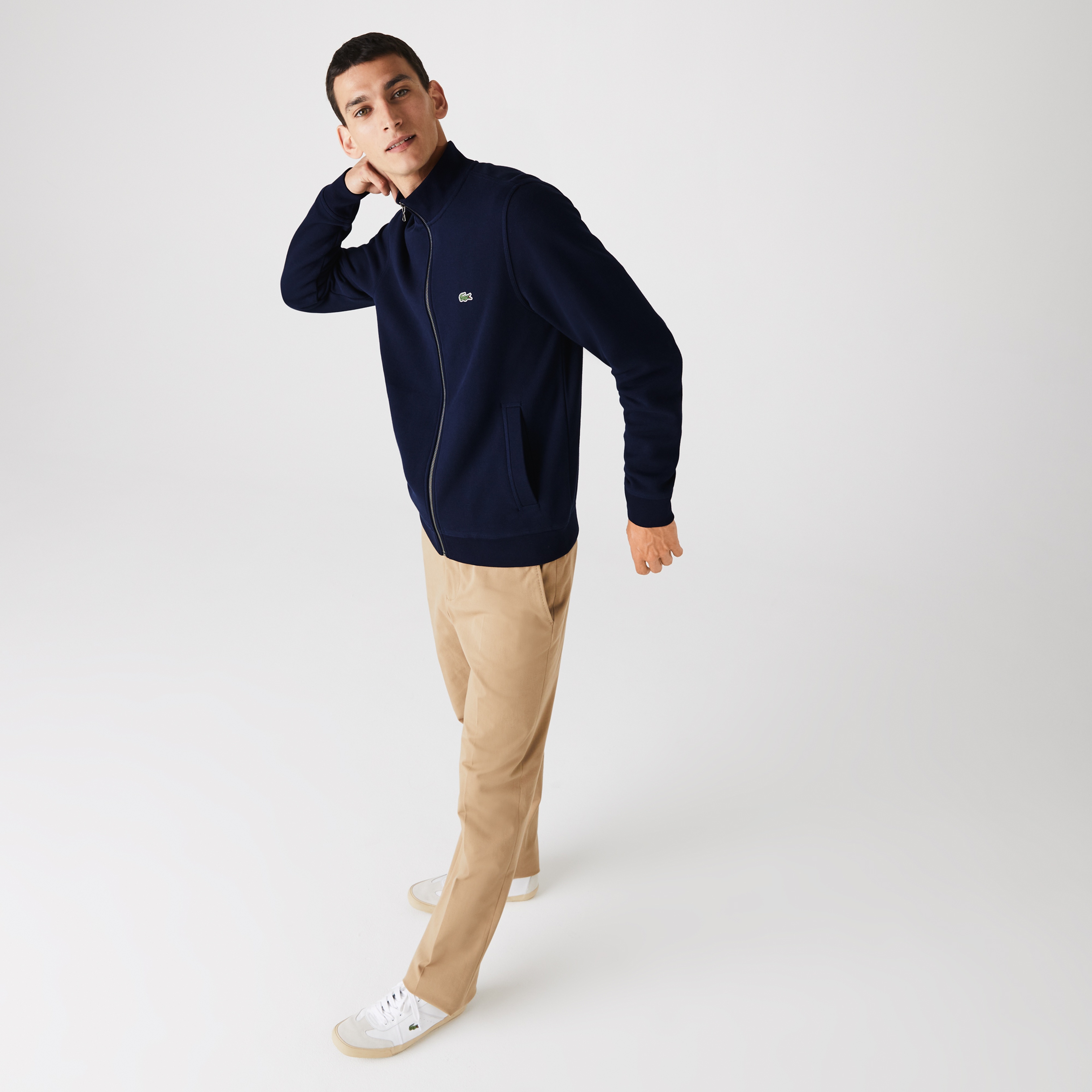 Lacoste Erkek Fermuarlı Lacivert Sweatshirt