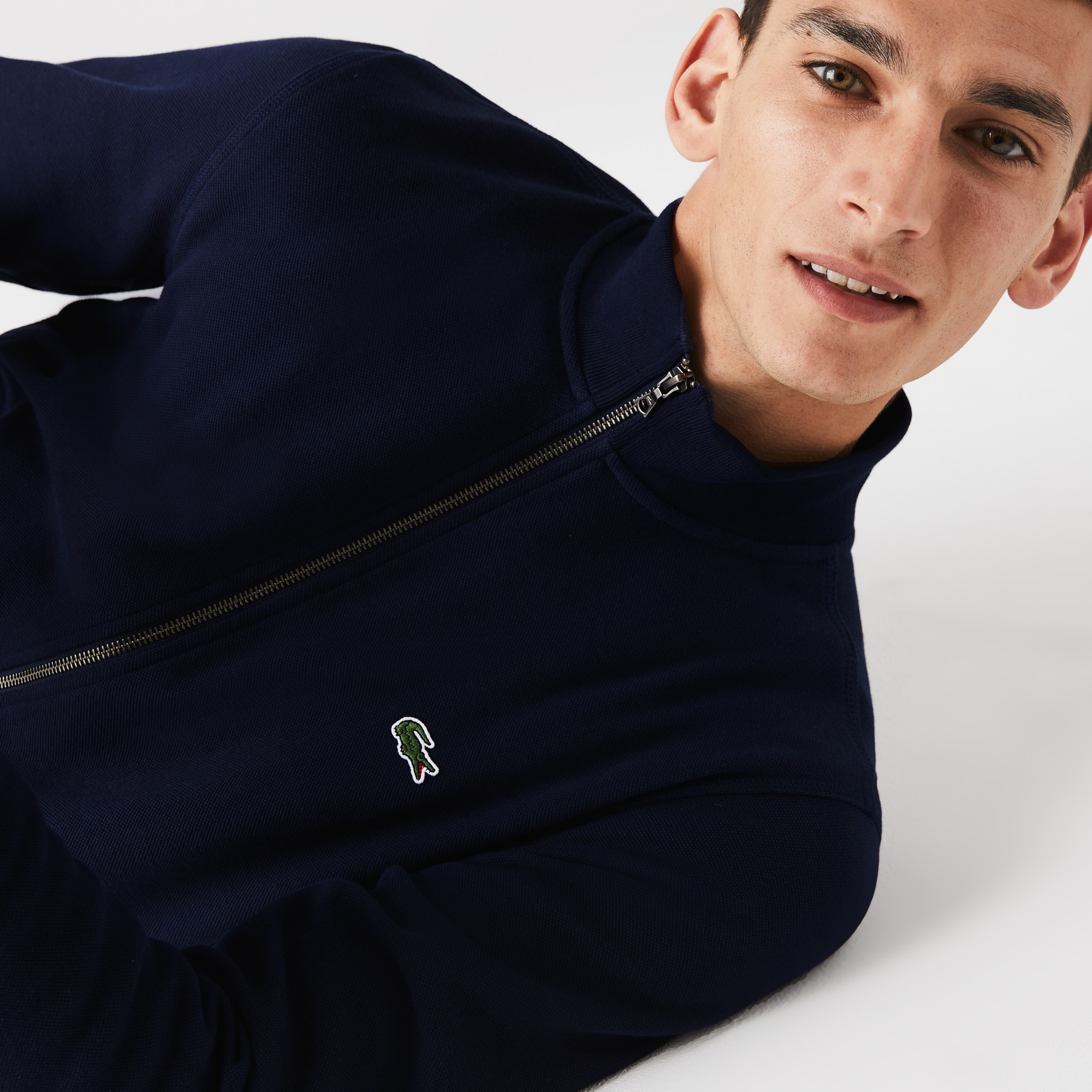 Lacoste Erkek Fermuarlı Lacivert Sweatshirt