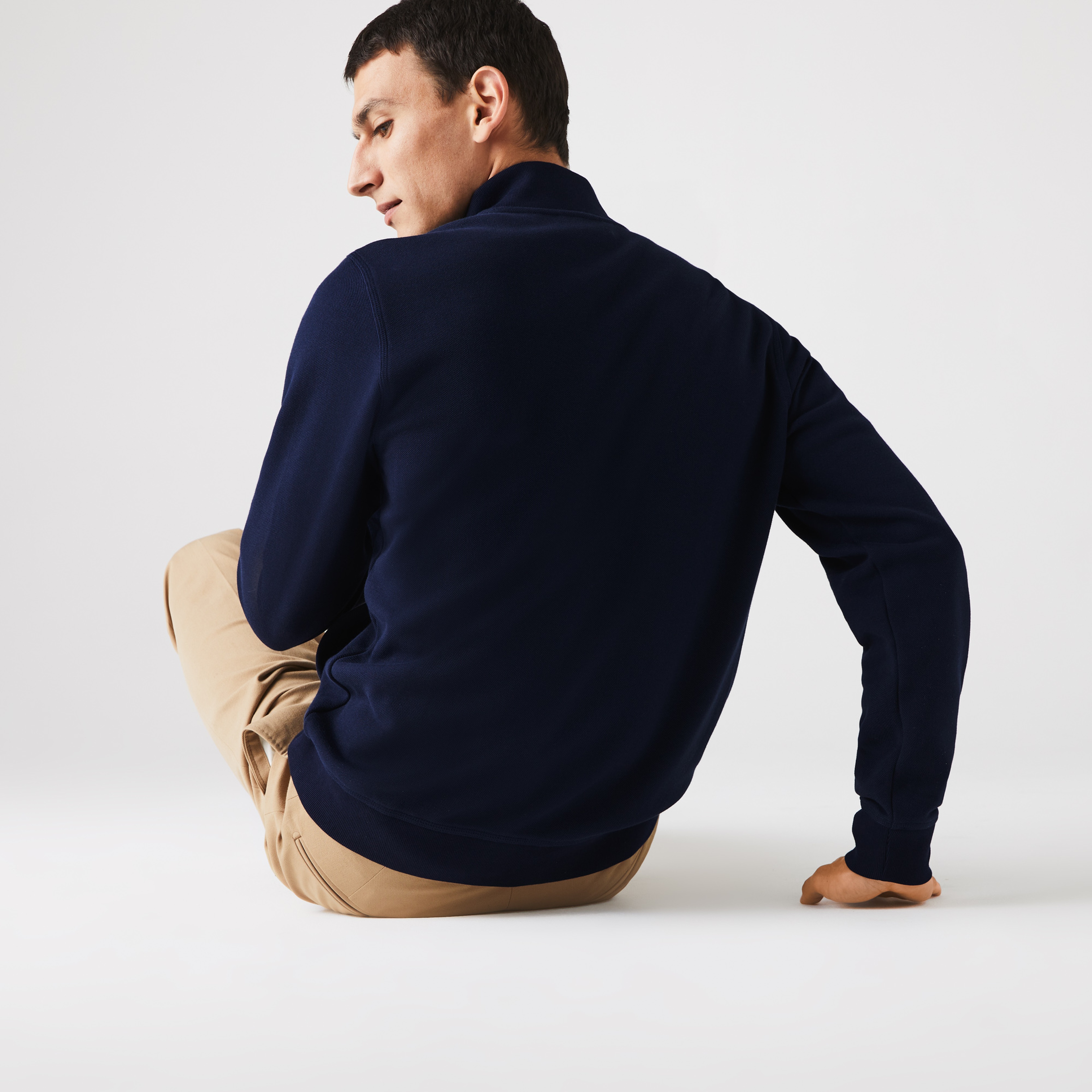 Lacoste Erkek Fermuarlı Lacivert Sweatshirt
