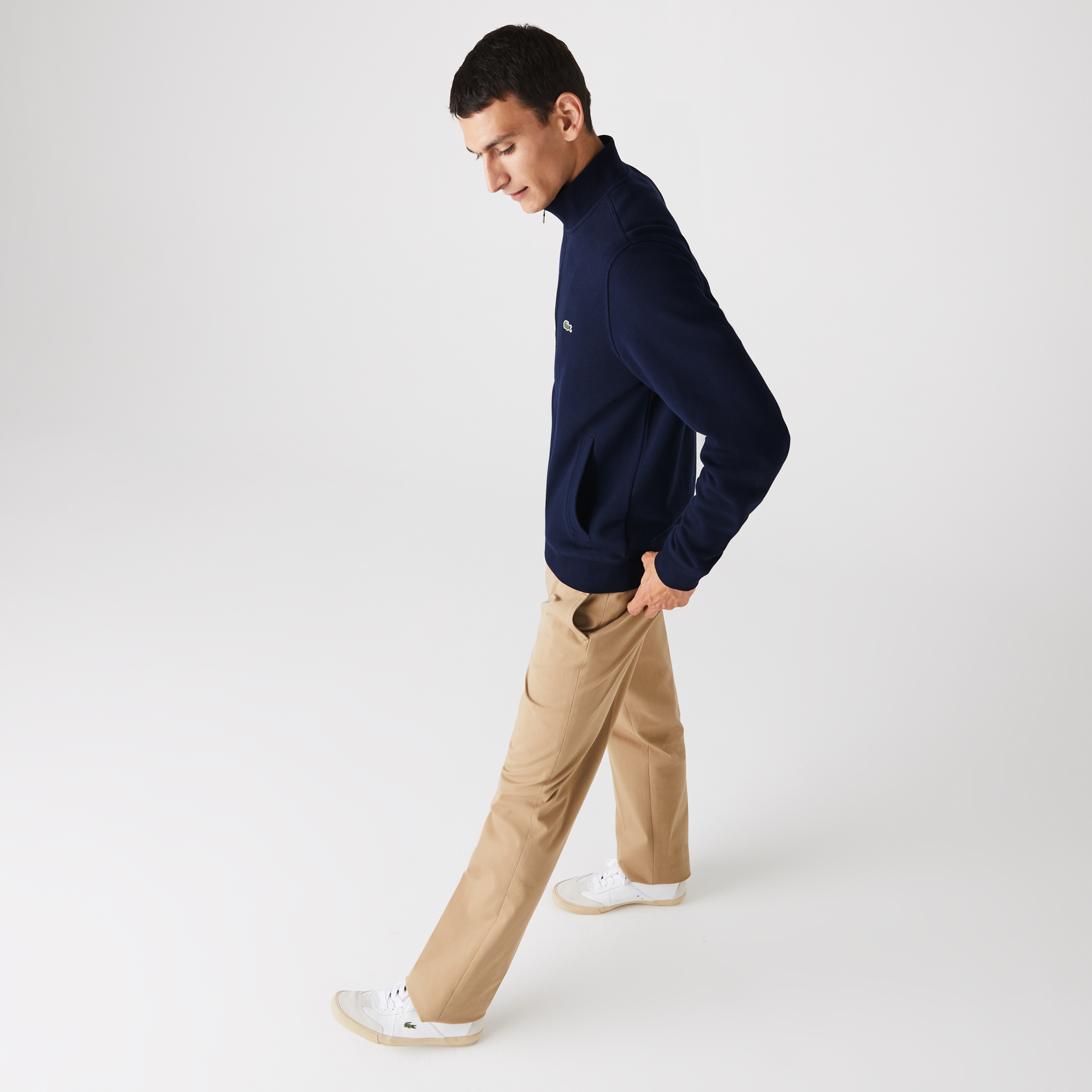 Lacoste Erkek Fermuarlı Lacivert Sweatshirt
