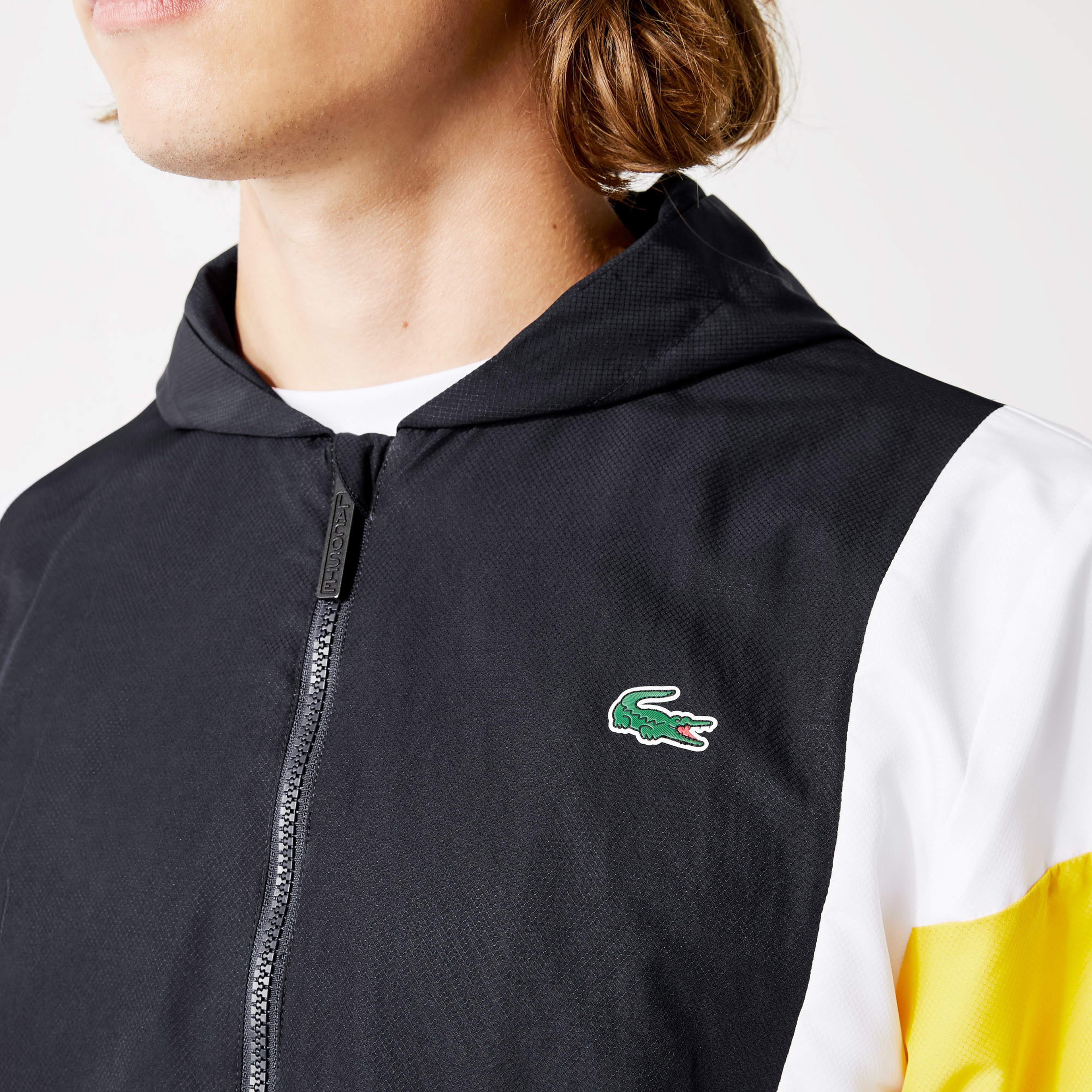 Lacoste SPORT Erkek Regular Fit Kapüşonlu Renk Bloklu Renkli Ceket