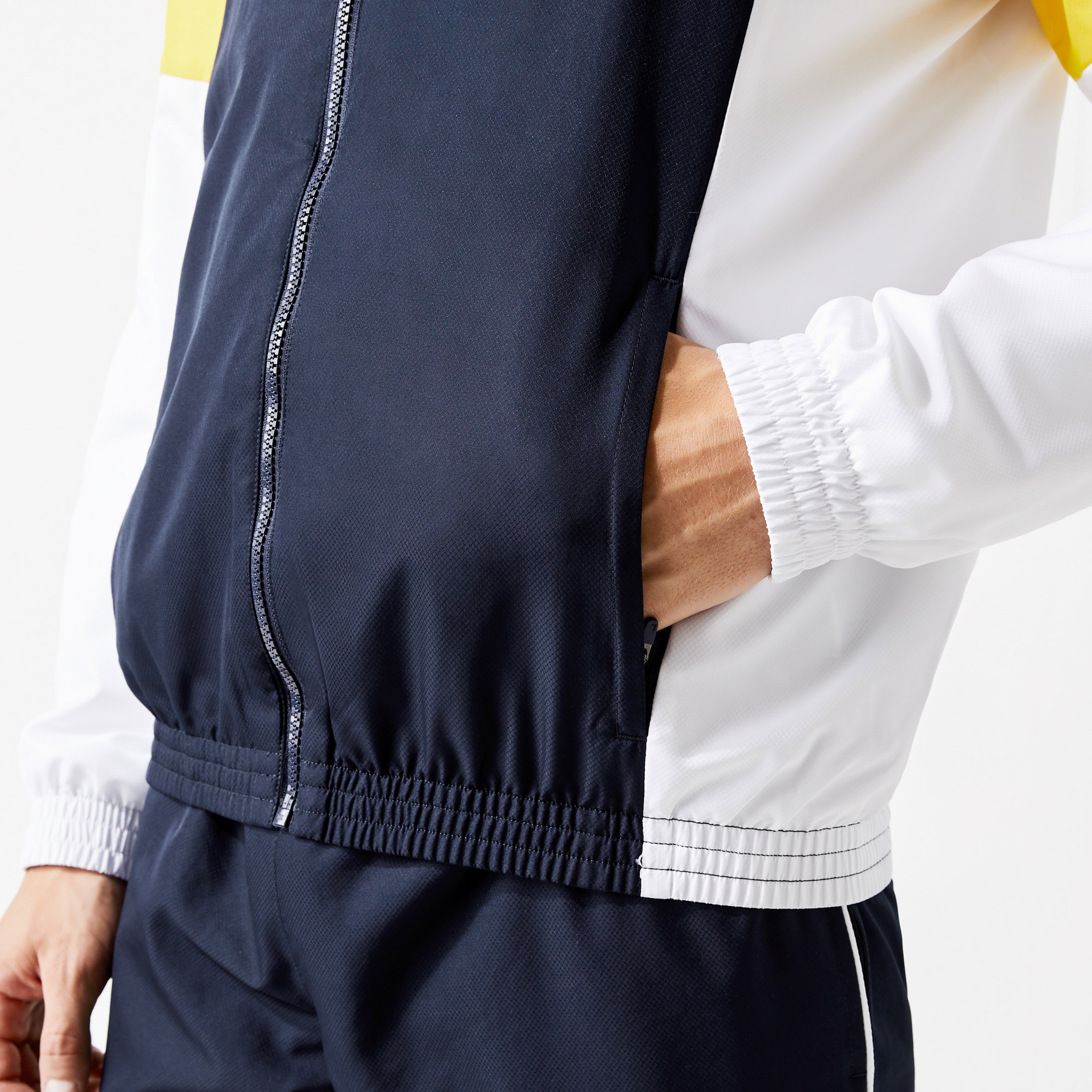 Lacoste SPORT Erkek Regular Fit Kapüşonlu Renk Bloklu Renkli Ceket