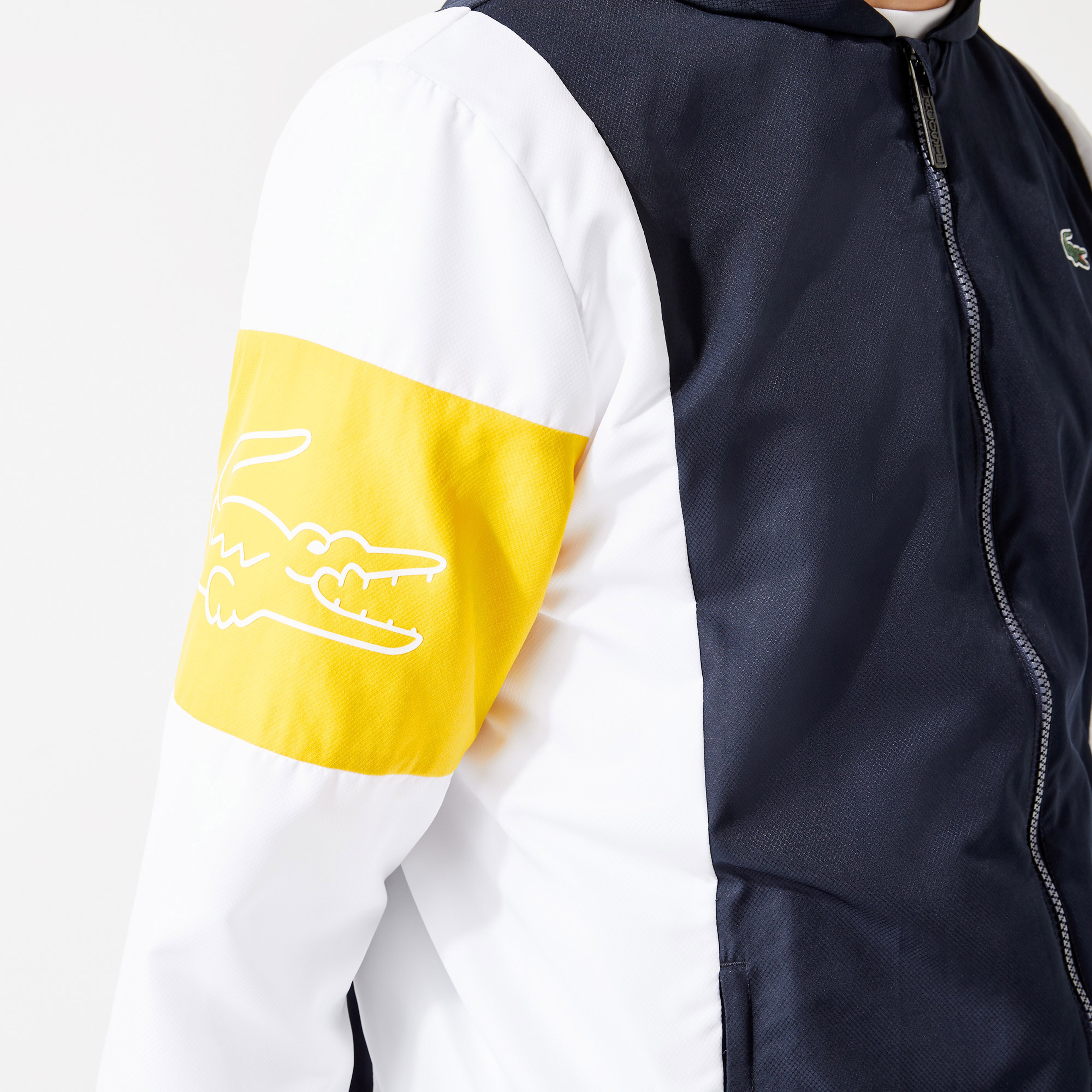 Lacoste SPORT Erkek Regular Fit Kapüşonlu Renk Bloklu Renkli Ceket