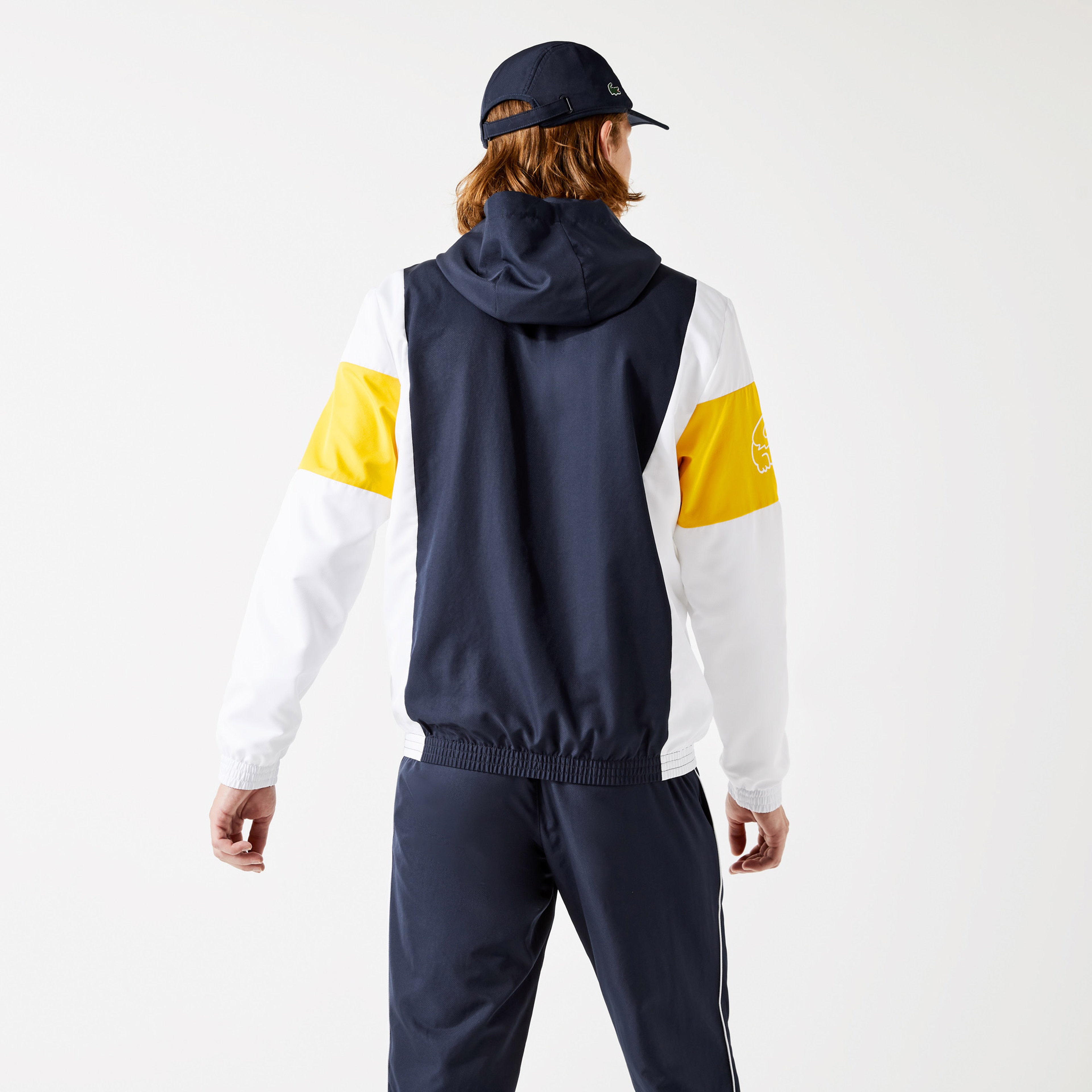 Lacoste SPORT Erkek Regular Fit Kapüşonlu Renk Bloklu Renkli Ceket