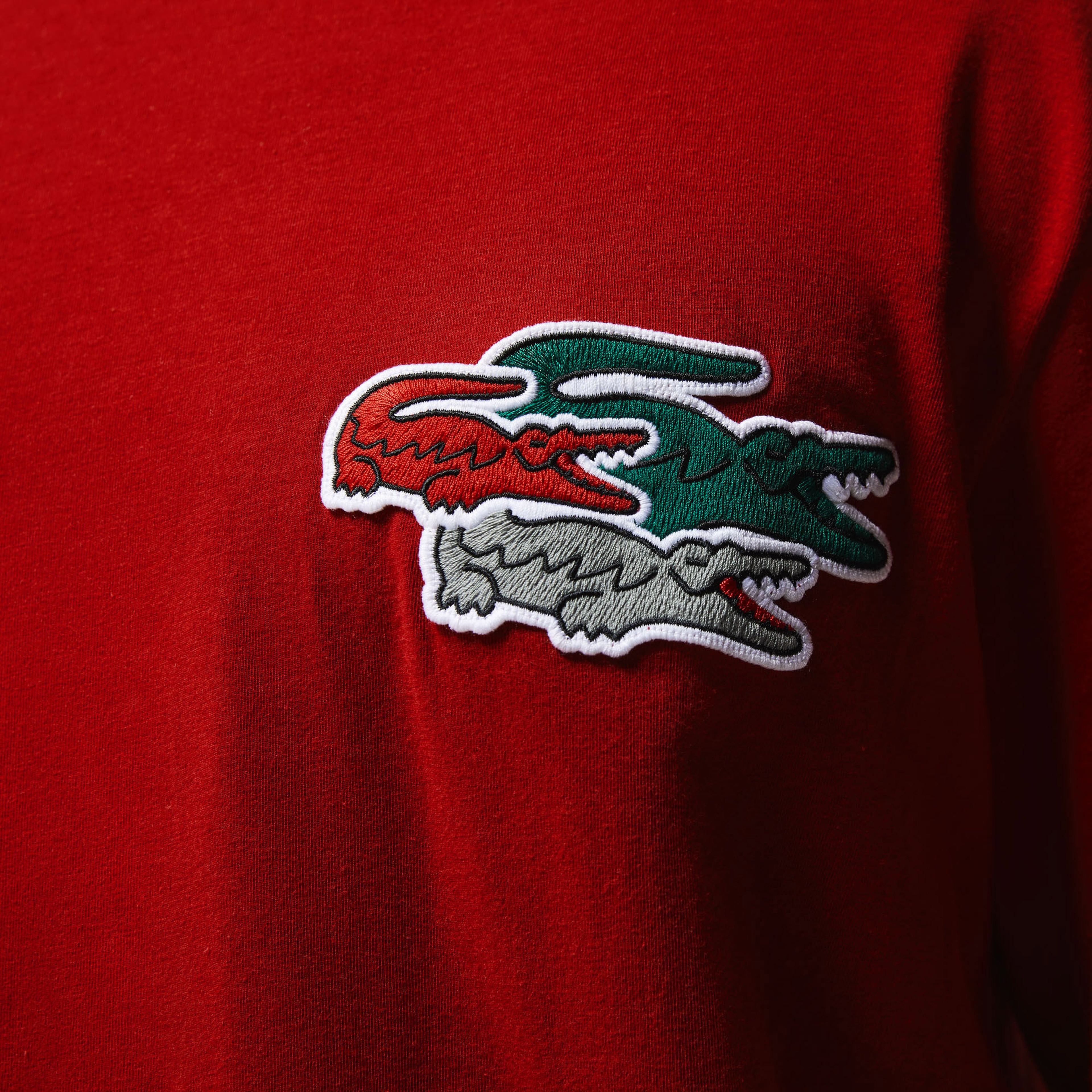 Lacoste Erkek Bisiklet Yaka Kırmızı Pijama Takımı