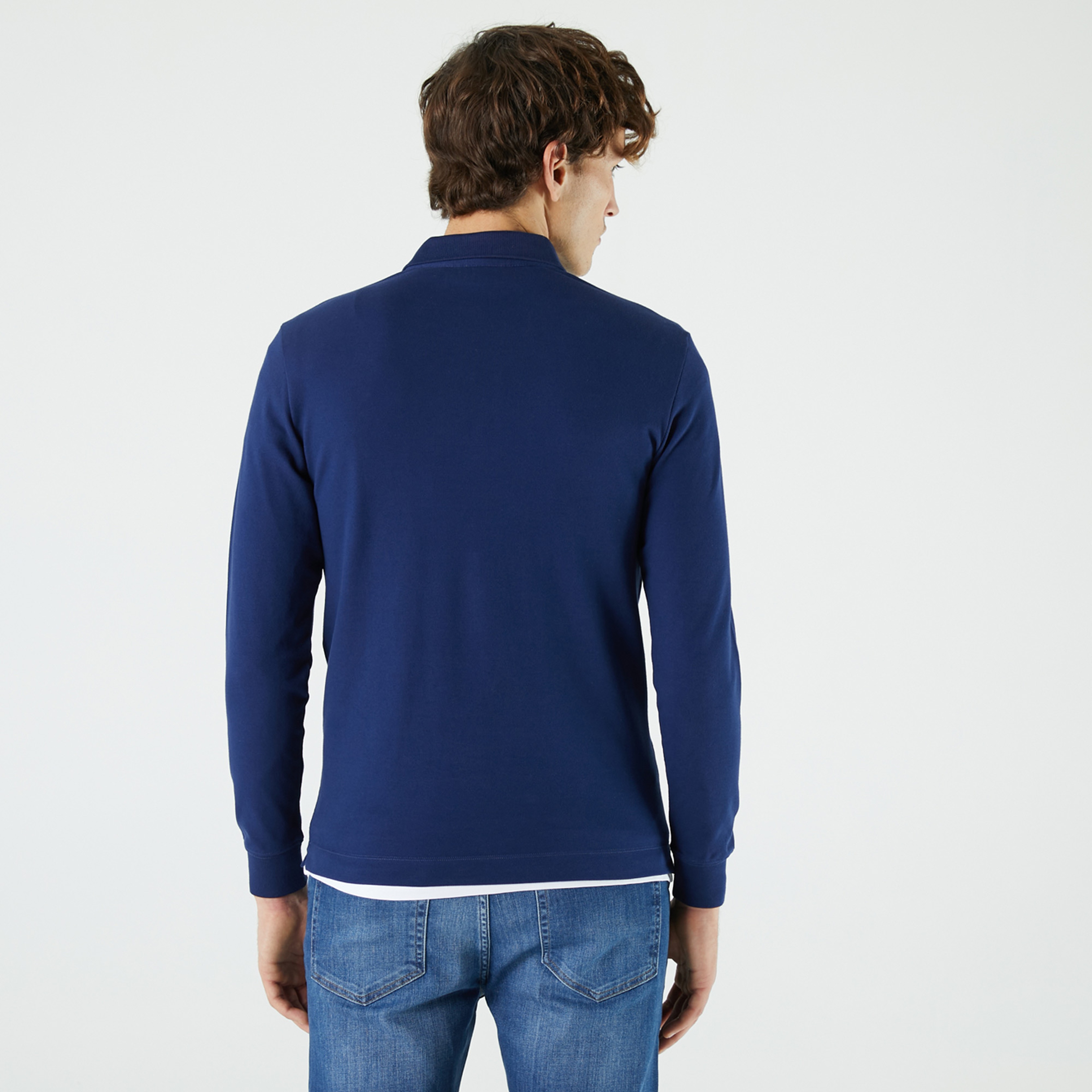 Lacoste Erkek Regular Fit Uzun Kollu Lacivert Paris Polo
