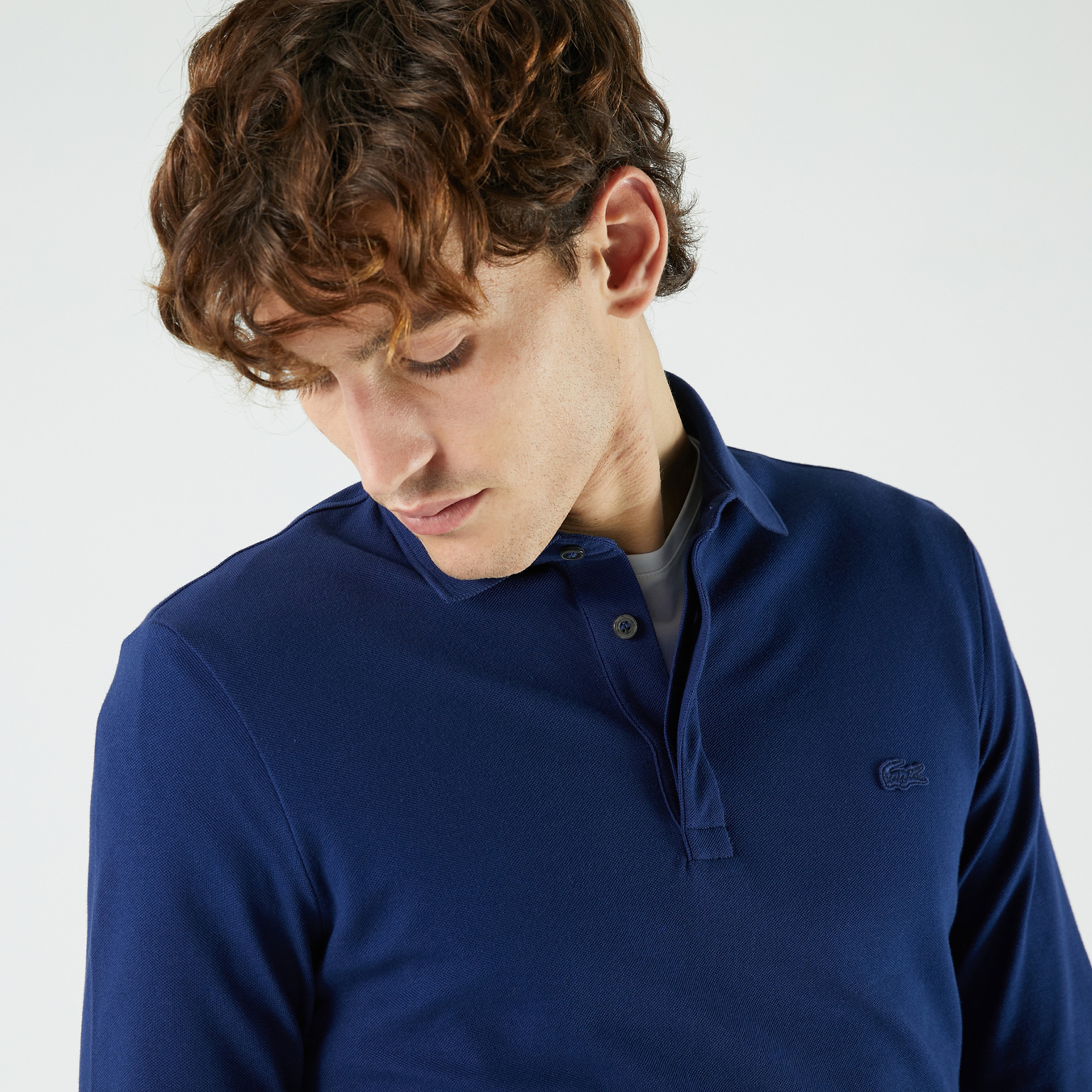 Lacoste Erkek Regular Fit Uzun Kollu Lacivert Paris Polo