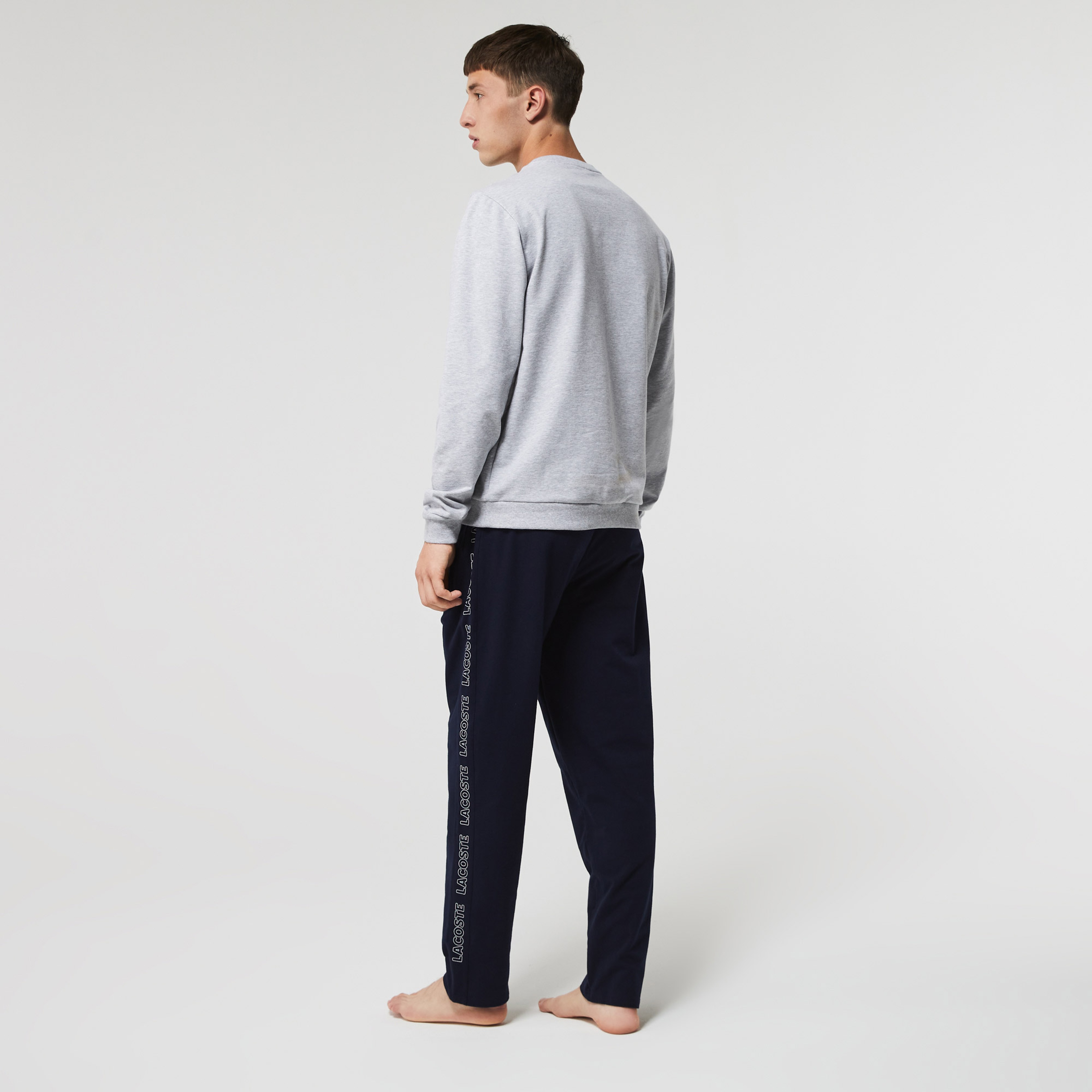 Lacoste Erkek Bisiklet Yaka Gri Sweatshirt