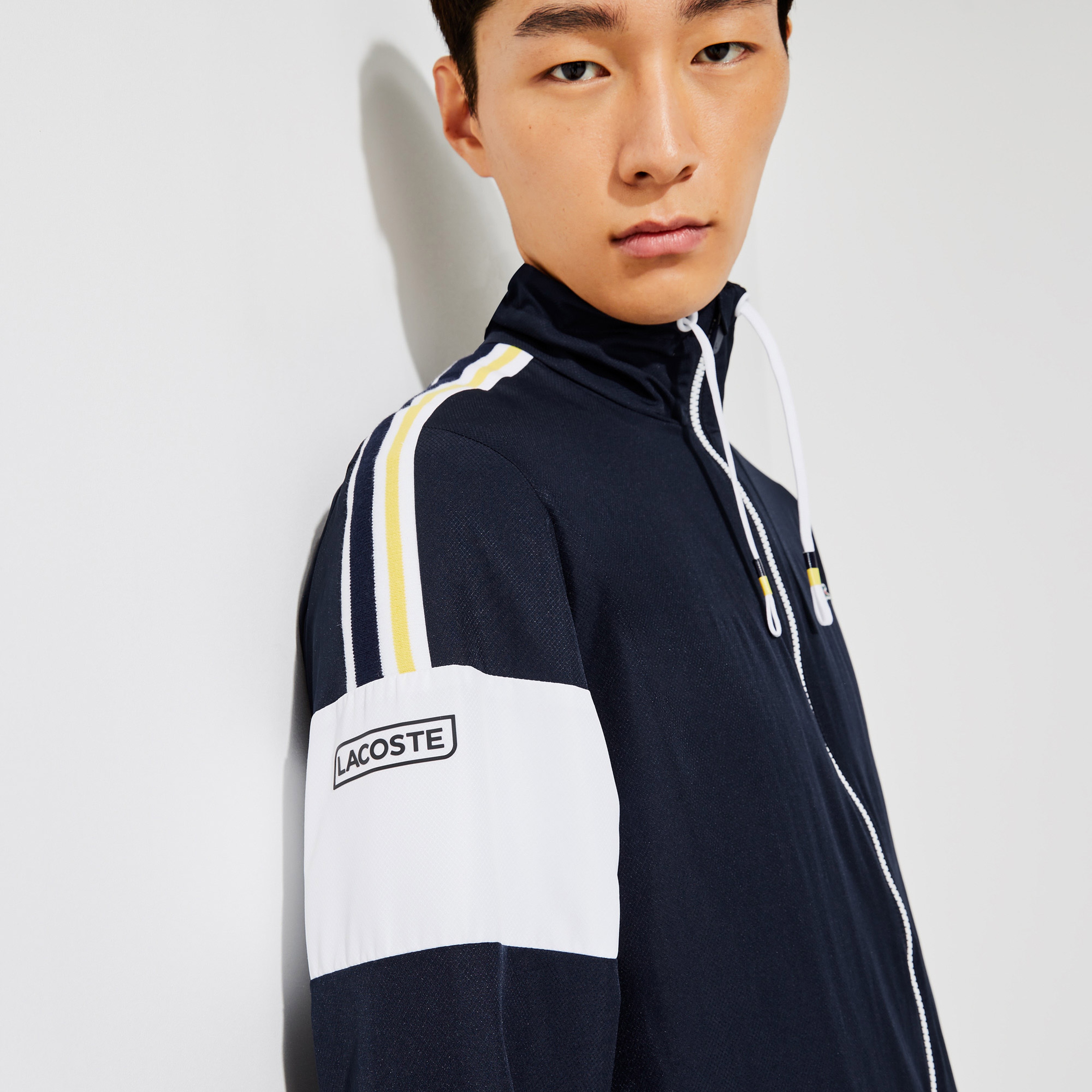 Lacoste SPORT Erkek Regular Fit Fermuarlı Renk Bloklu Lacivert Eşofman Takımı