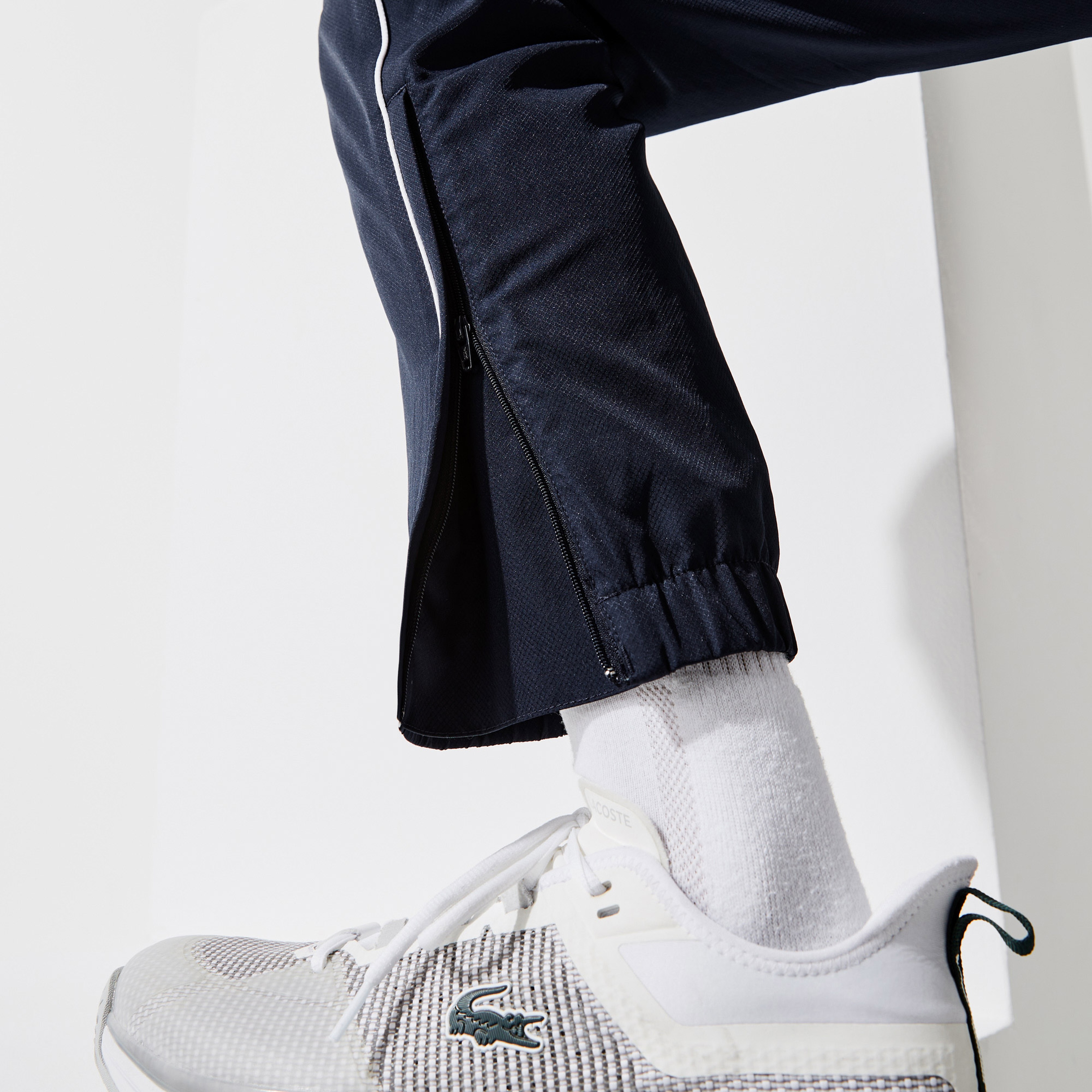 Lacoste SPORT Erkek Regular Fit Fermuarlı Renk Bloklu Lacivert Eşofman Takımı