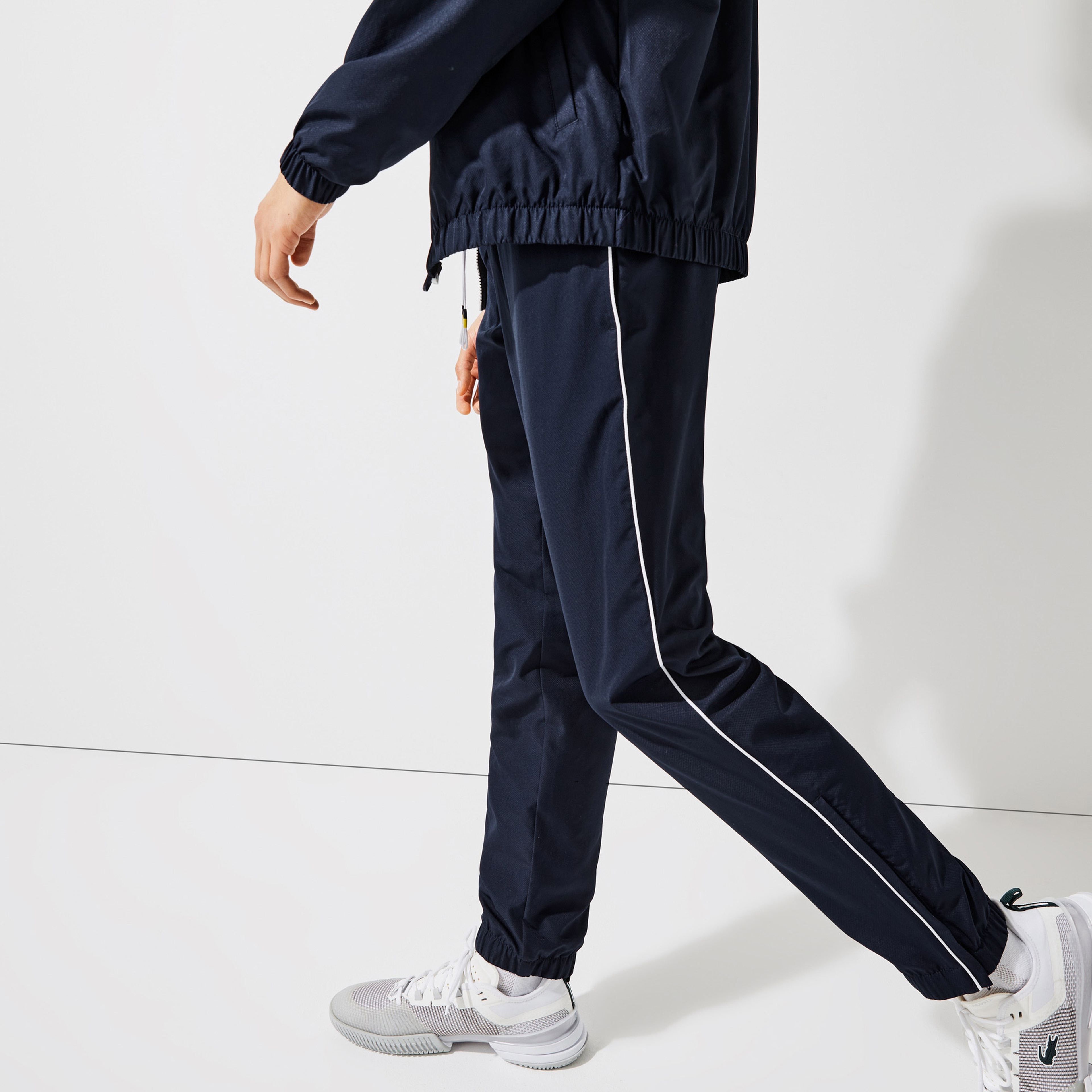 Lacoste SPORT Erkek Regular Fit Fermuarlı Renk Bloklu Lacivert Eşofman Takımı