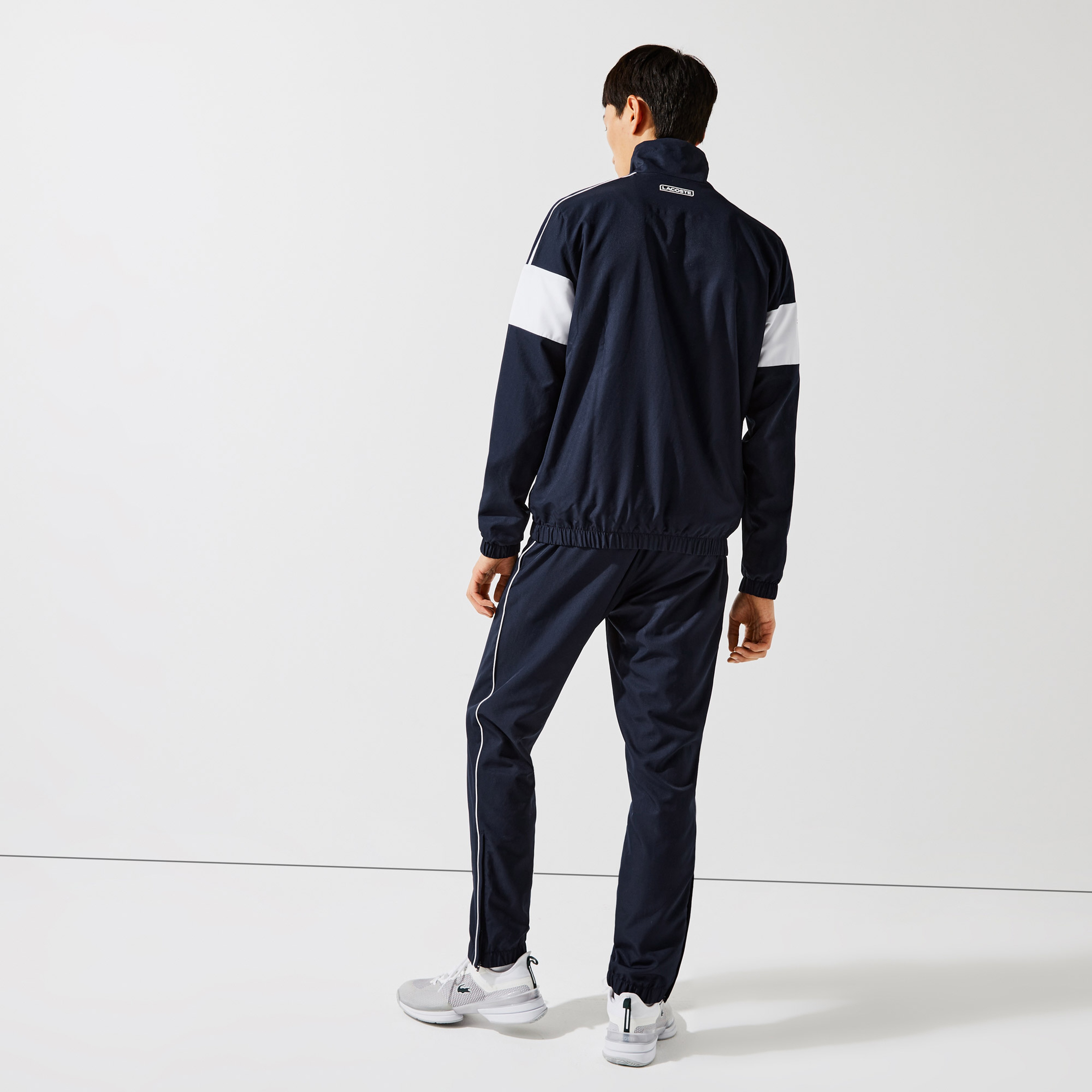 Lacoste SPORT Erkek Regular Fit Fermuarlı Renk Bloklu Lacivert Eşofman Takımı