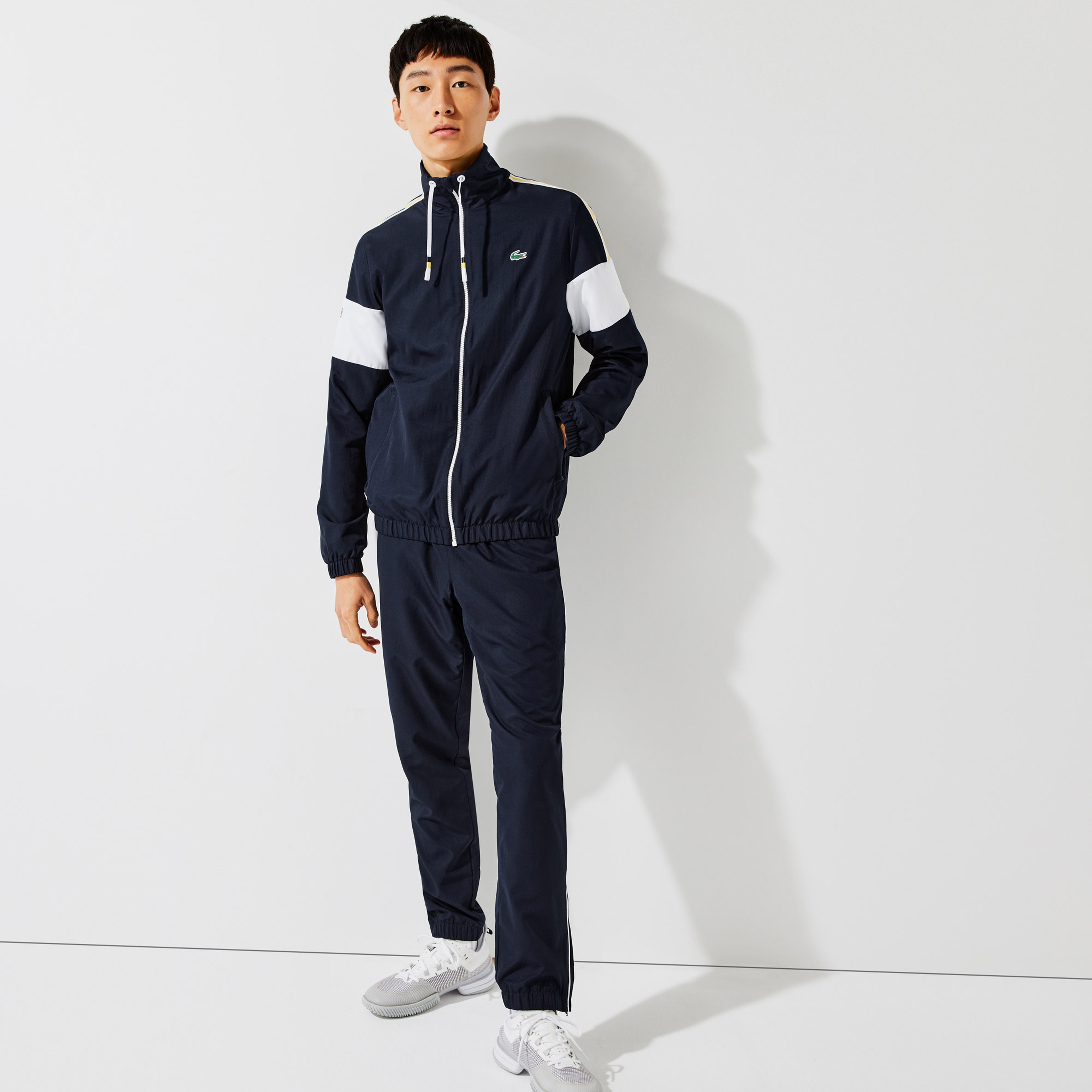 Lacoste SPORT Erkek Regular Fit Fermuarlı Renk Bloklu Lacivert Eşofman Takımı