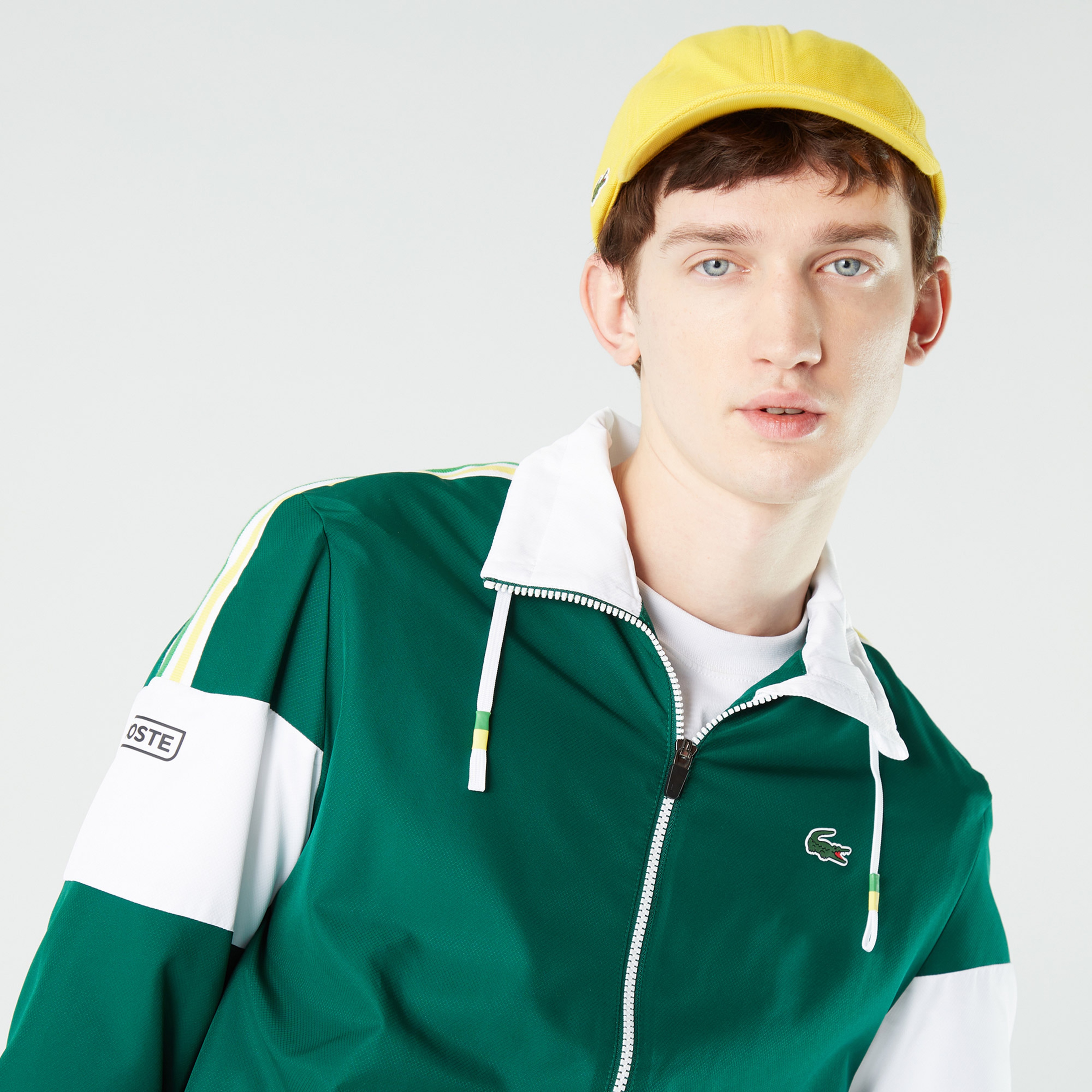 Lacoste SPORT Erkek Regular Fit Fermuarlı Renk Bloklu Yeşil Eşofman Takımı