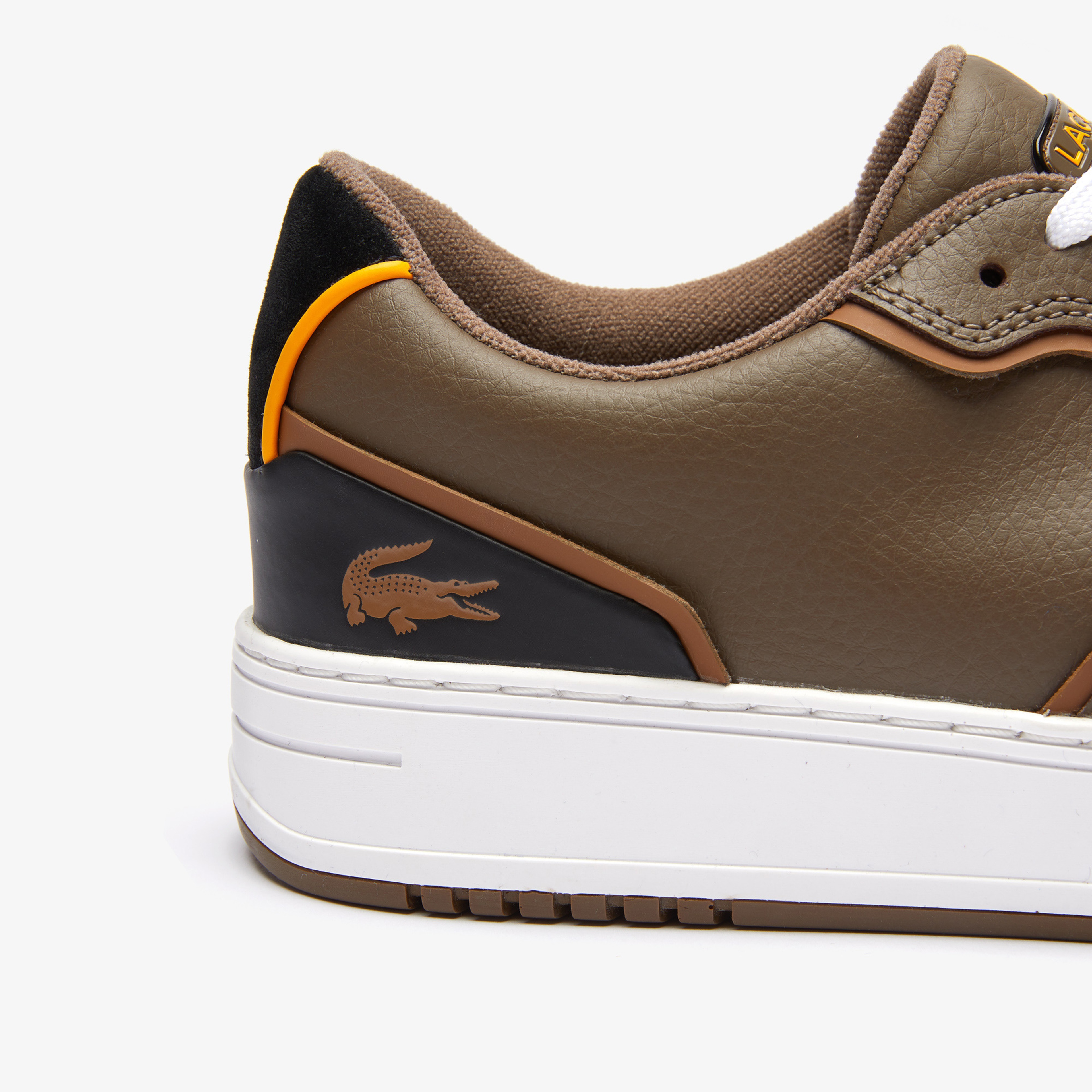 Lacoste L001 Erkek Deri Kahverengi - Siyah Spor Ayakkabı