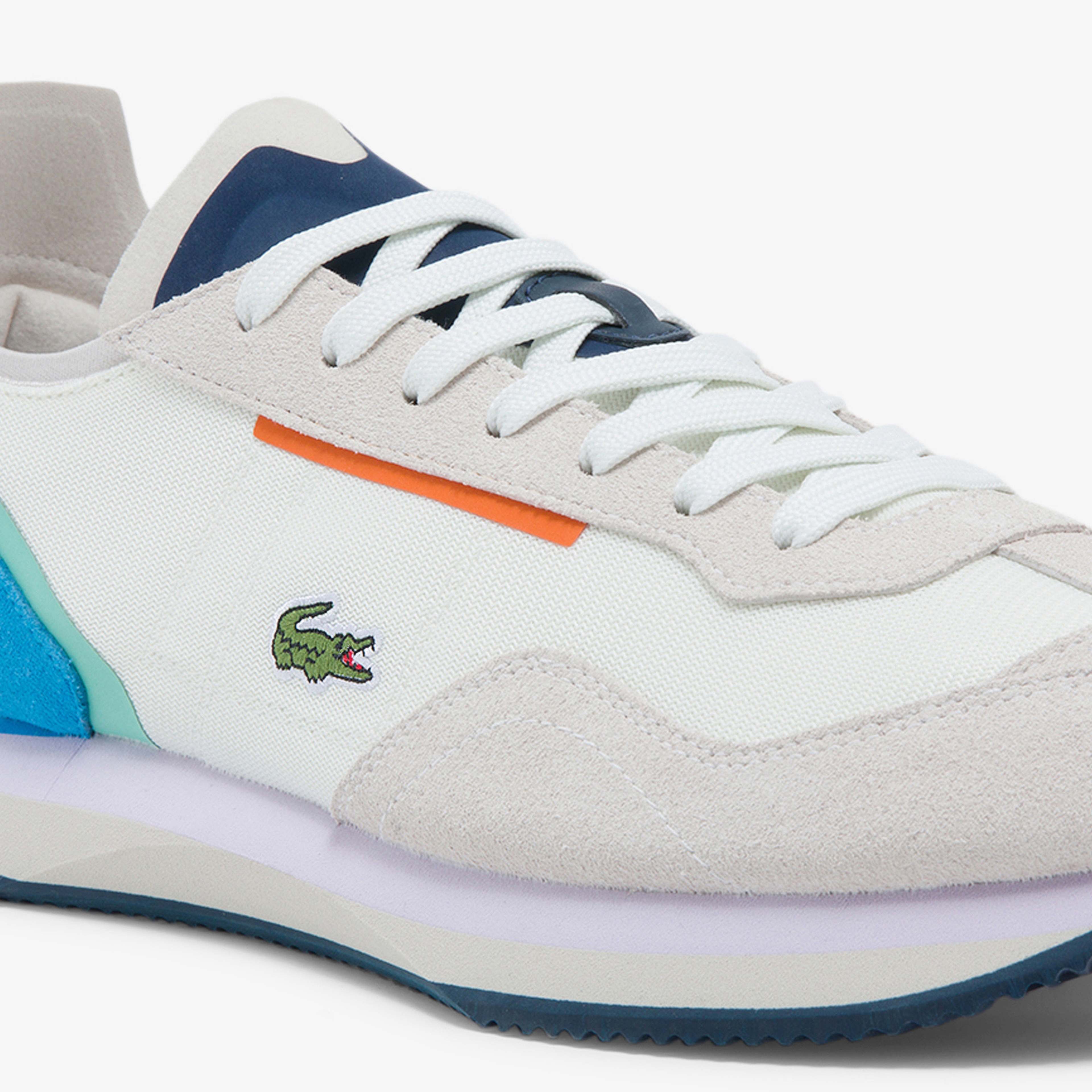 Lacoste Match Break Erkek Beyaz - Mavi Spor Ayakkabı