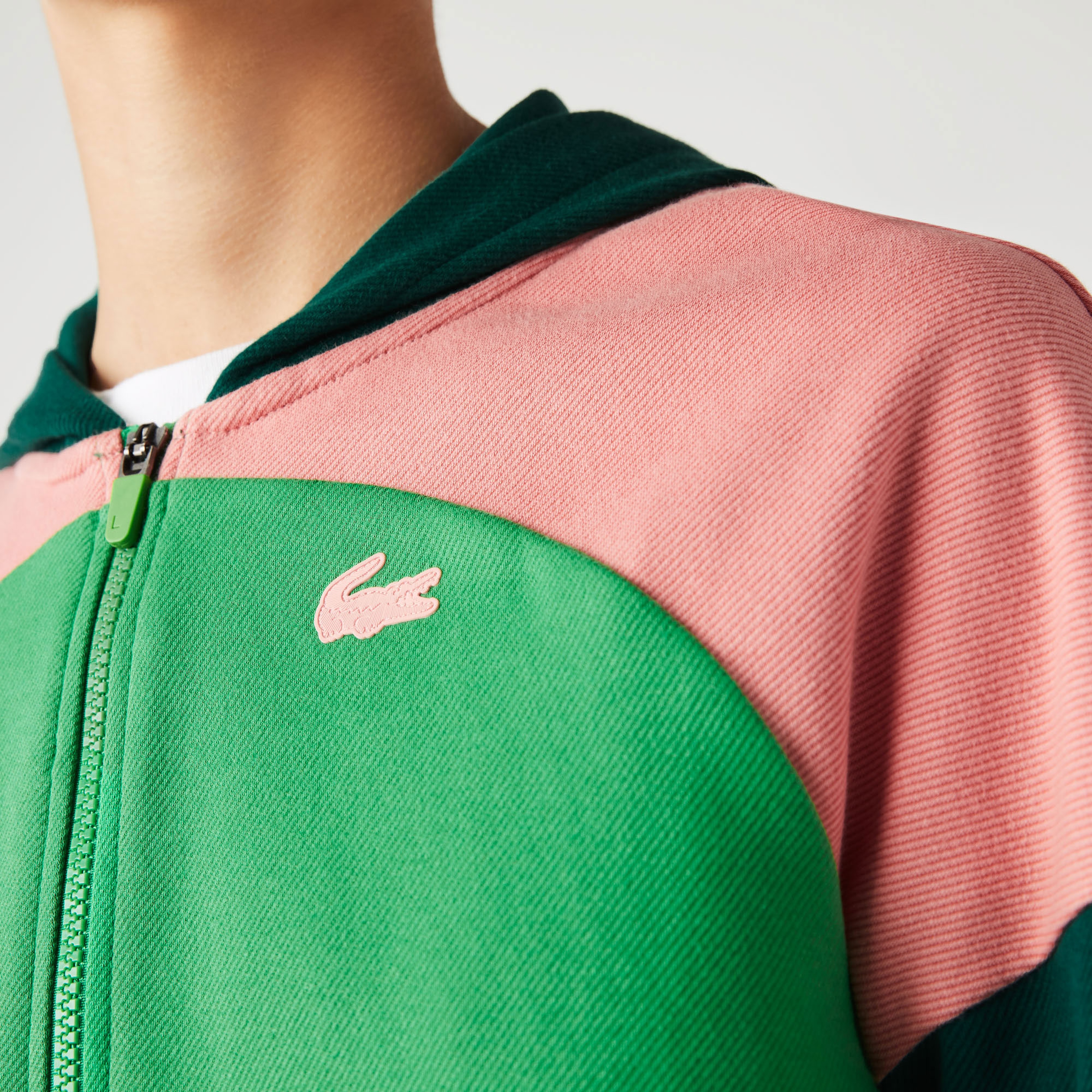 Lacoste SPORT Kadın Regular Fit Kapüşonlu Renk Bloklu Renkli Sweatshirt