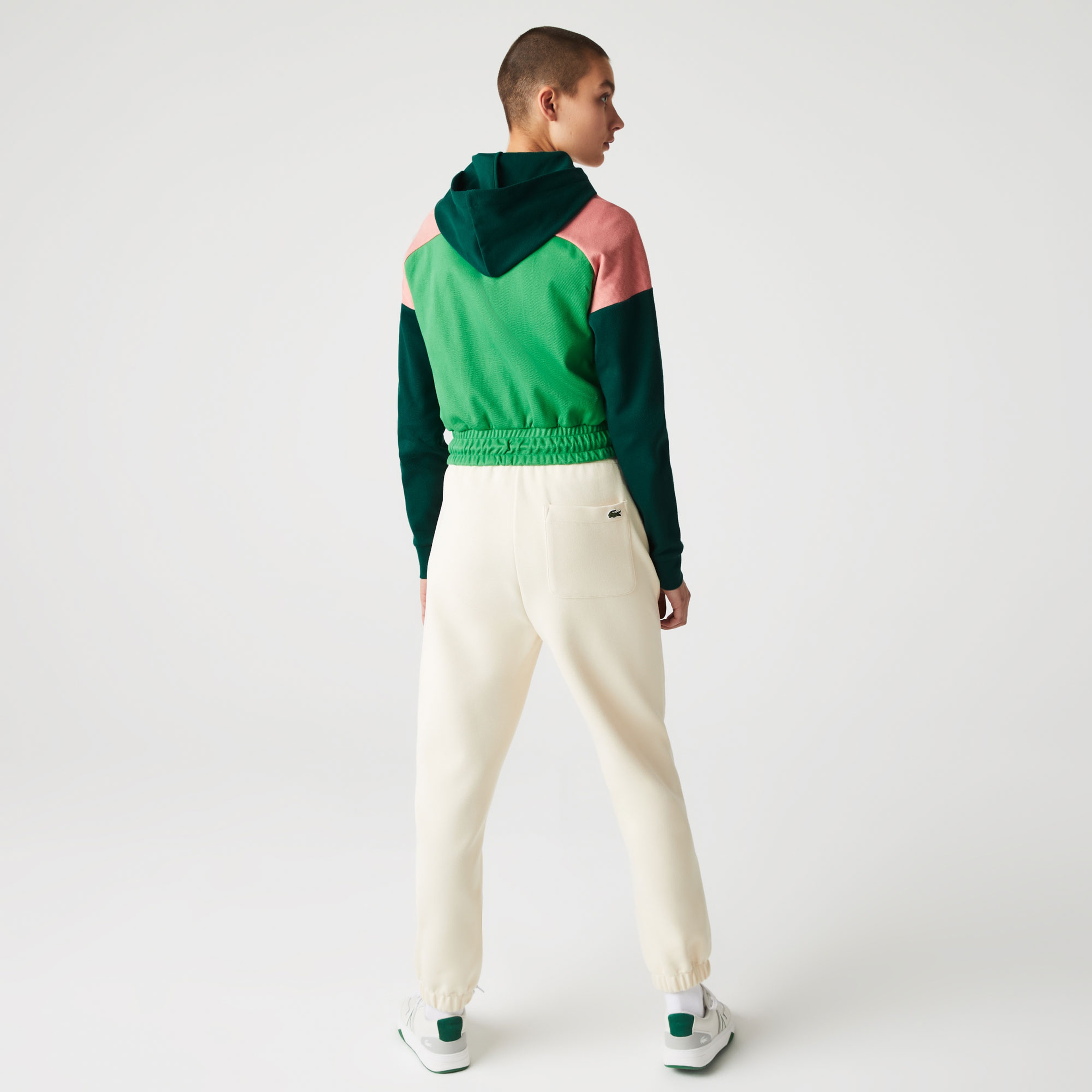 Lacoste SPORT Kadın Regular Fit Kapüşonlu Renk Bloklu Renkli Sweatshirt