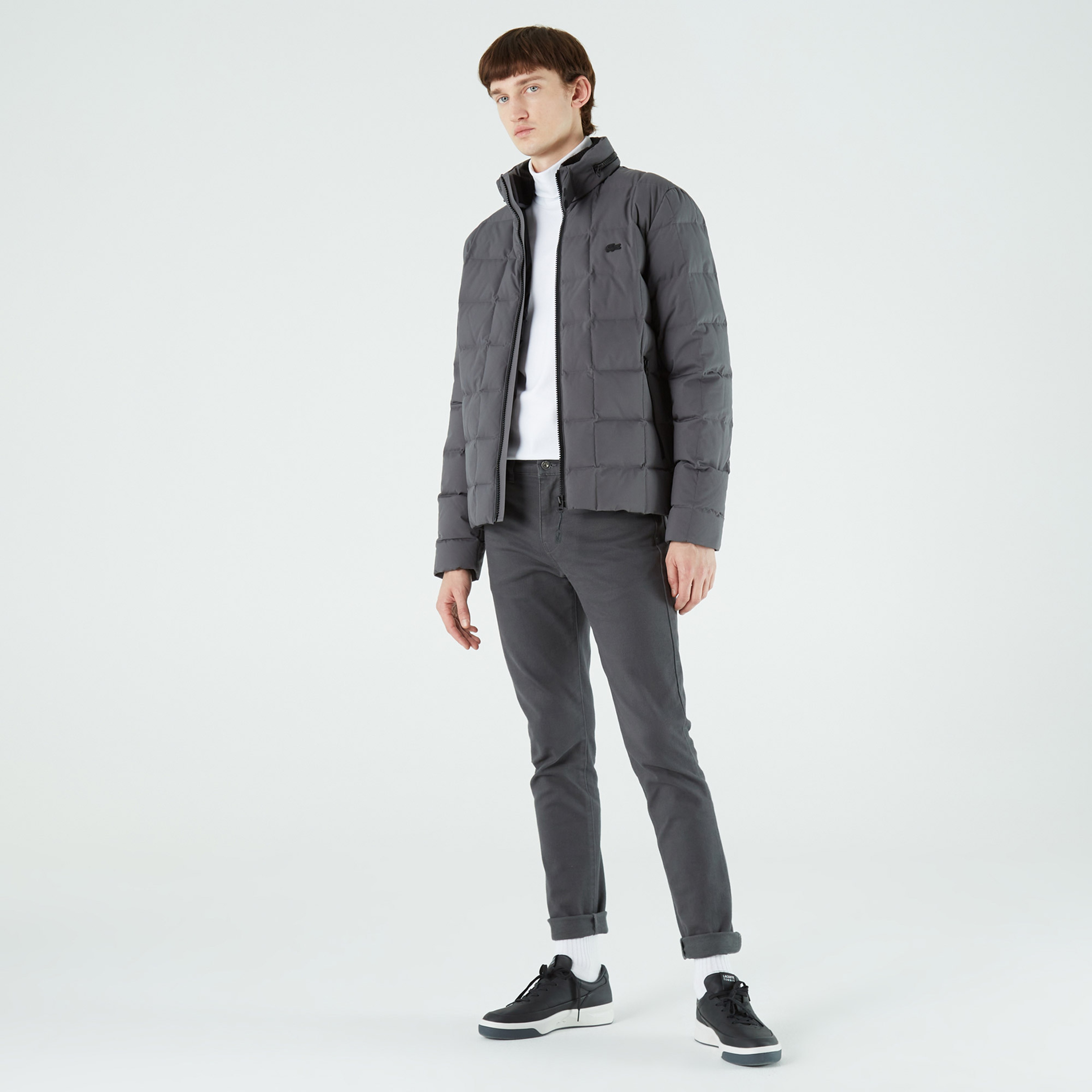 Lacoste Erkek Kapitone Gri Mont