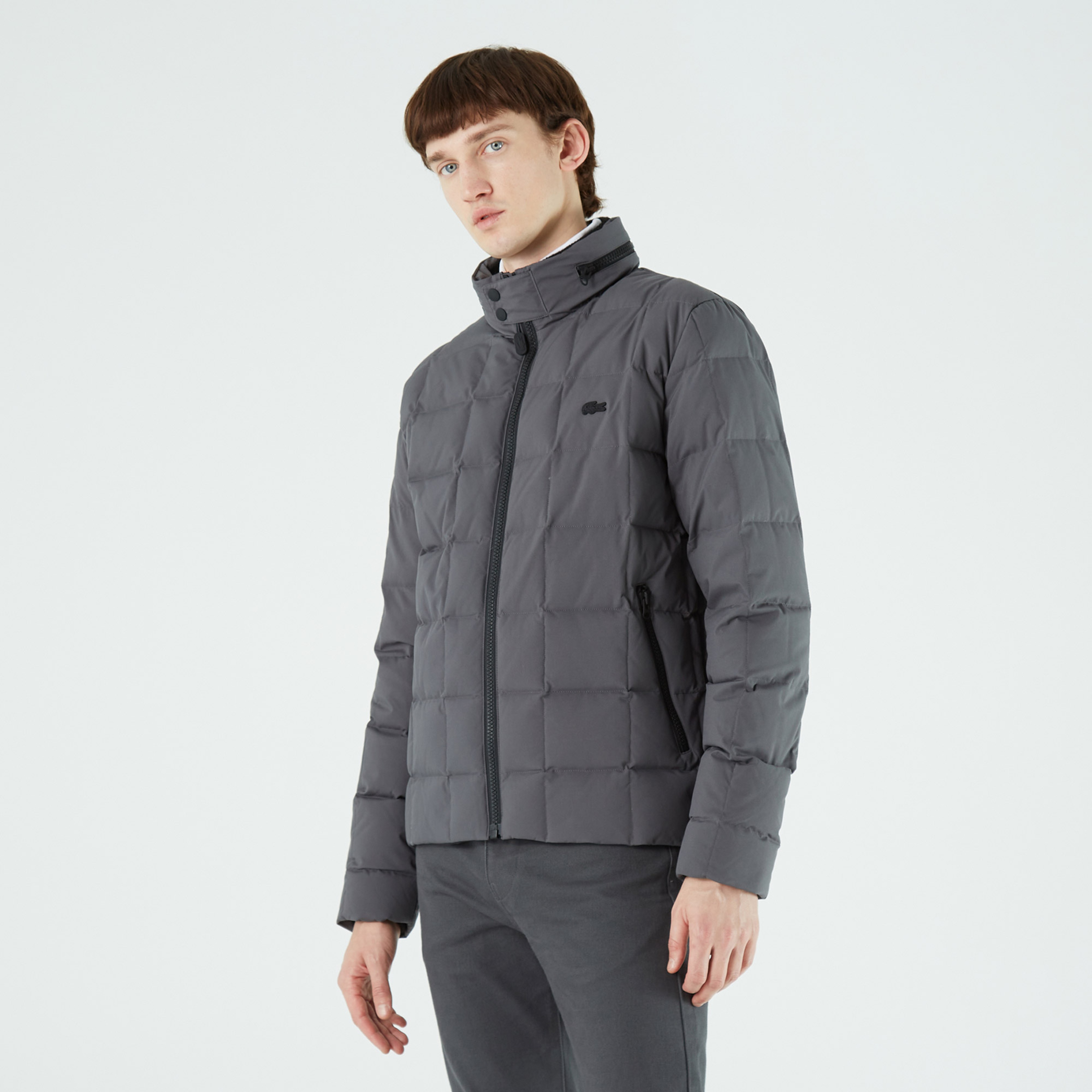 Lacoste Erkek Kapitone Gri Mont