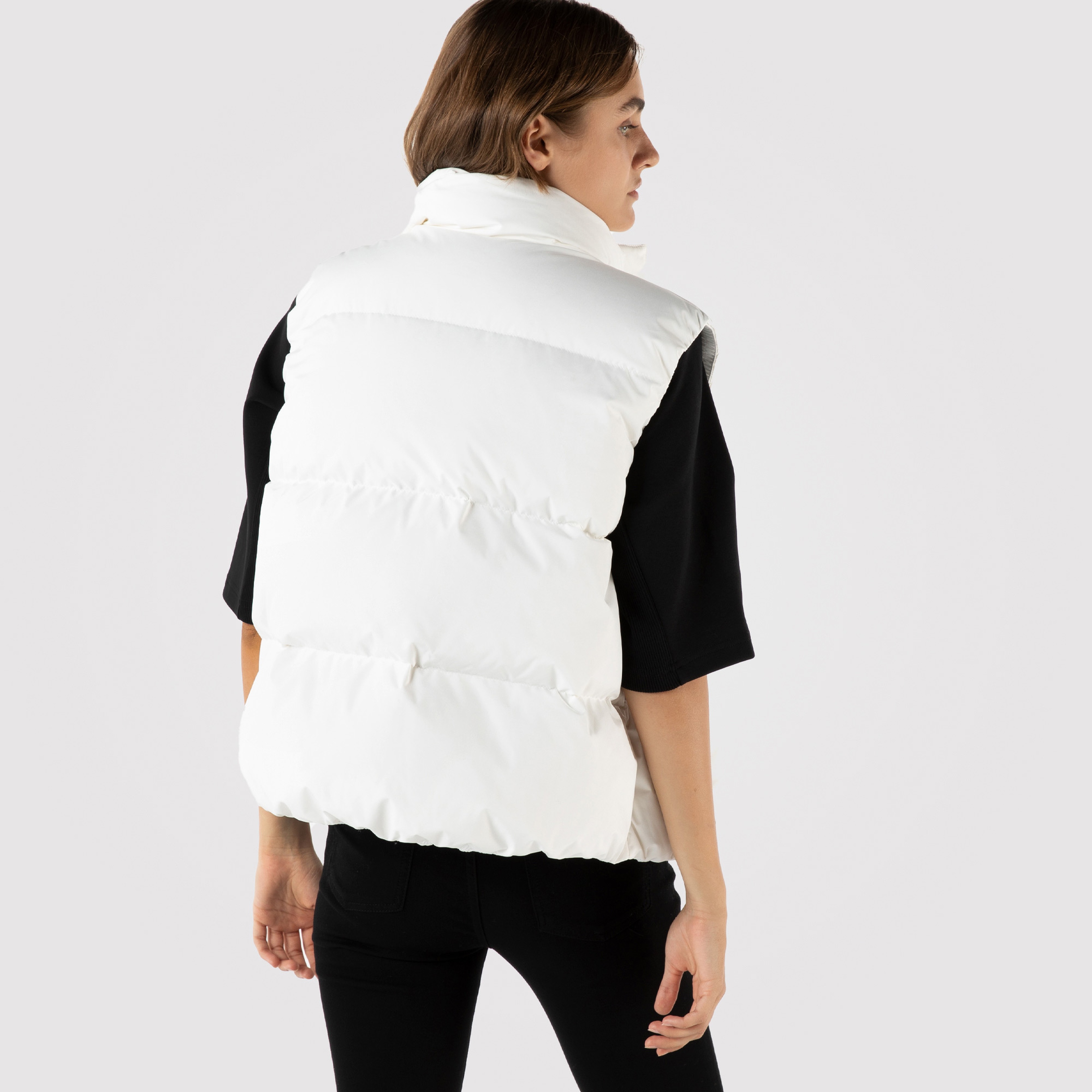 Lacoste Kadın Beyaz Şişme Yelek