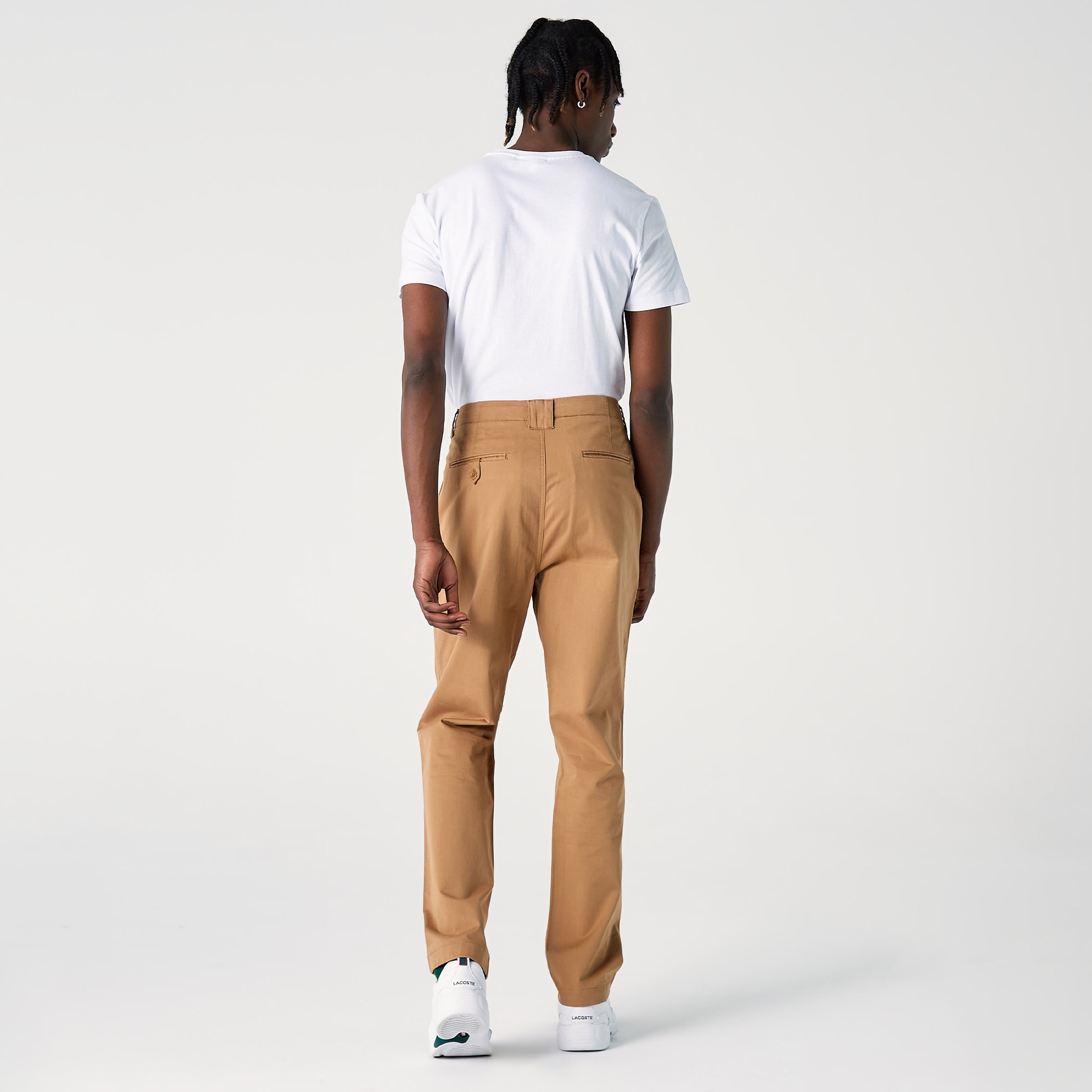 Lacoste Erkek Straight Fit Açık Organik Pamuk Kahverengi Pantolon