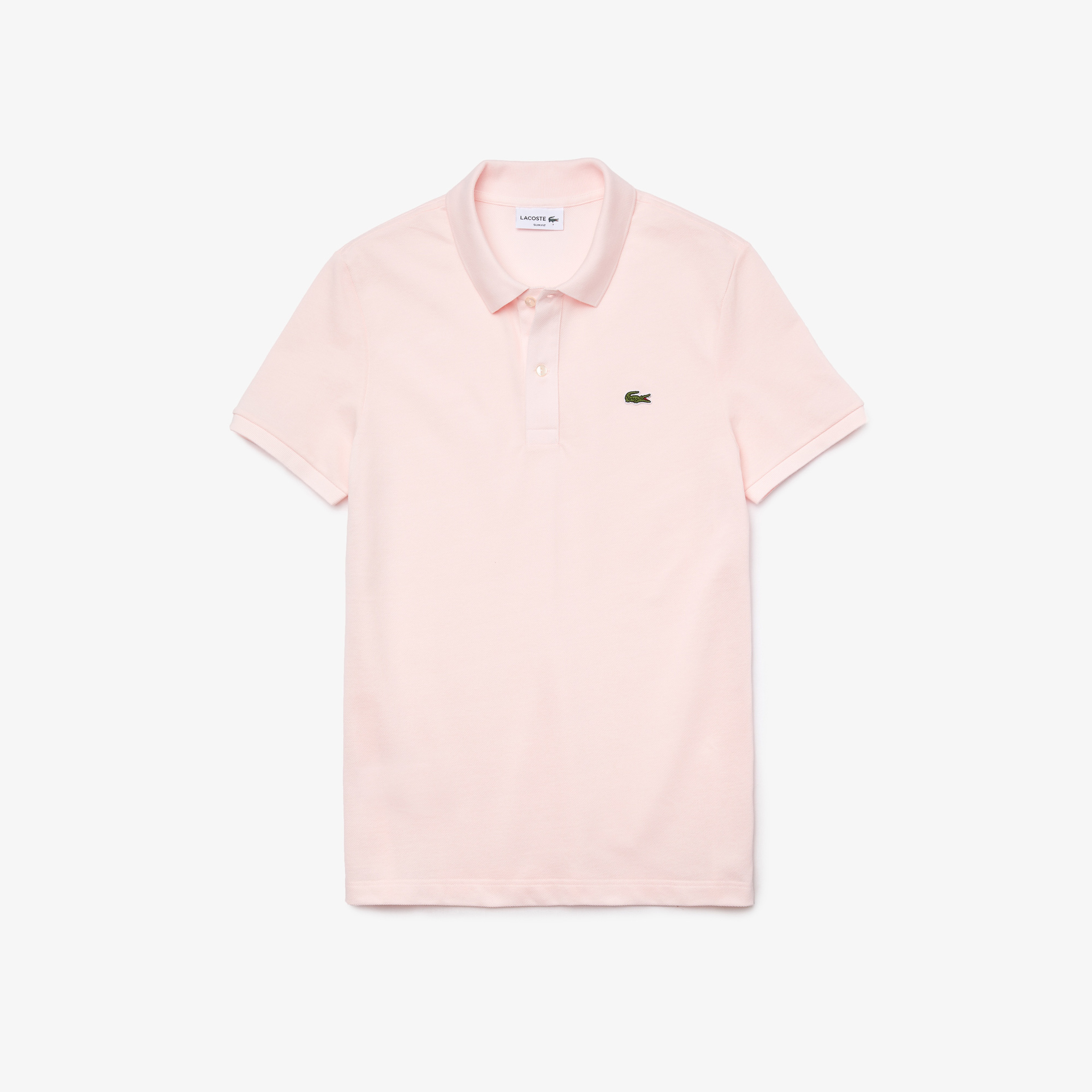 L.12.12 Erkek Slim Fit Açık Pembe Polo