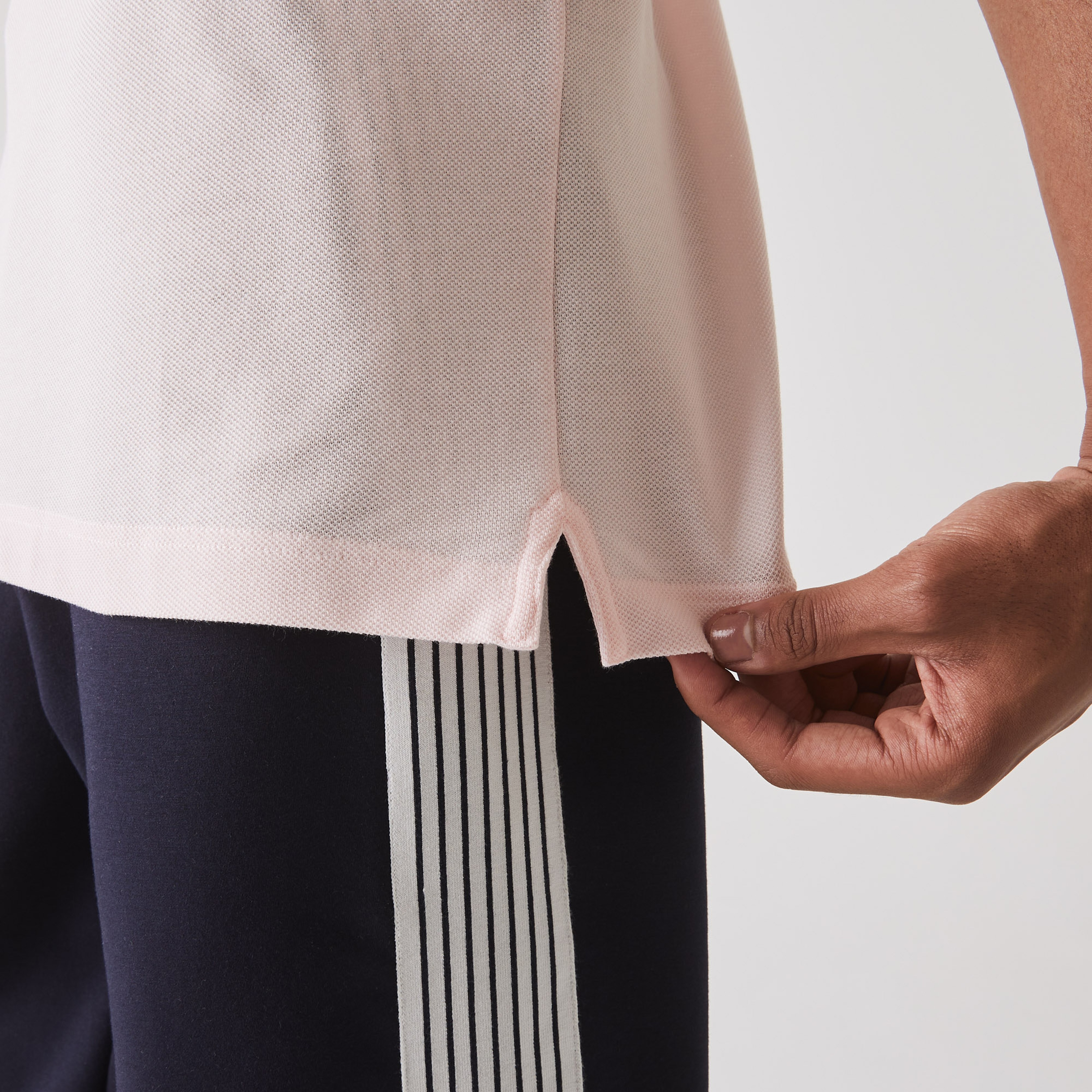 L.12.12 Erkek Slim Fit Açık Pembe Polo