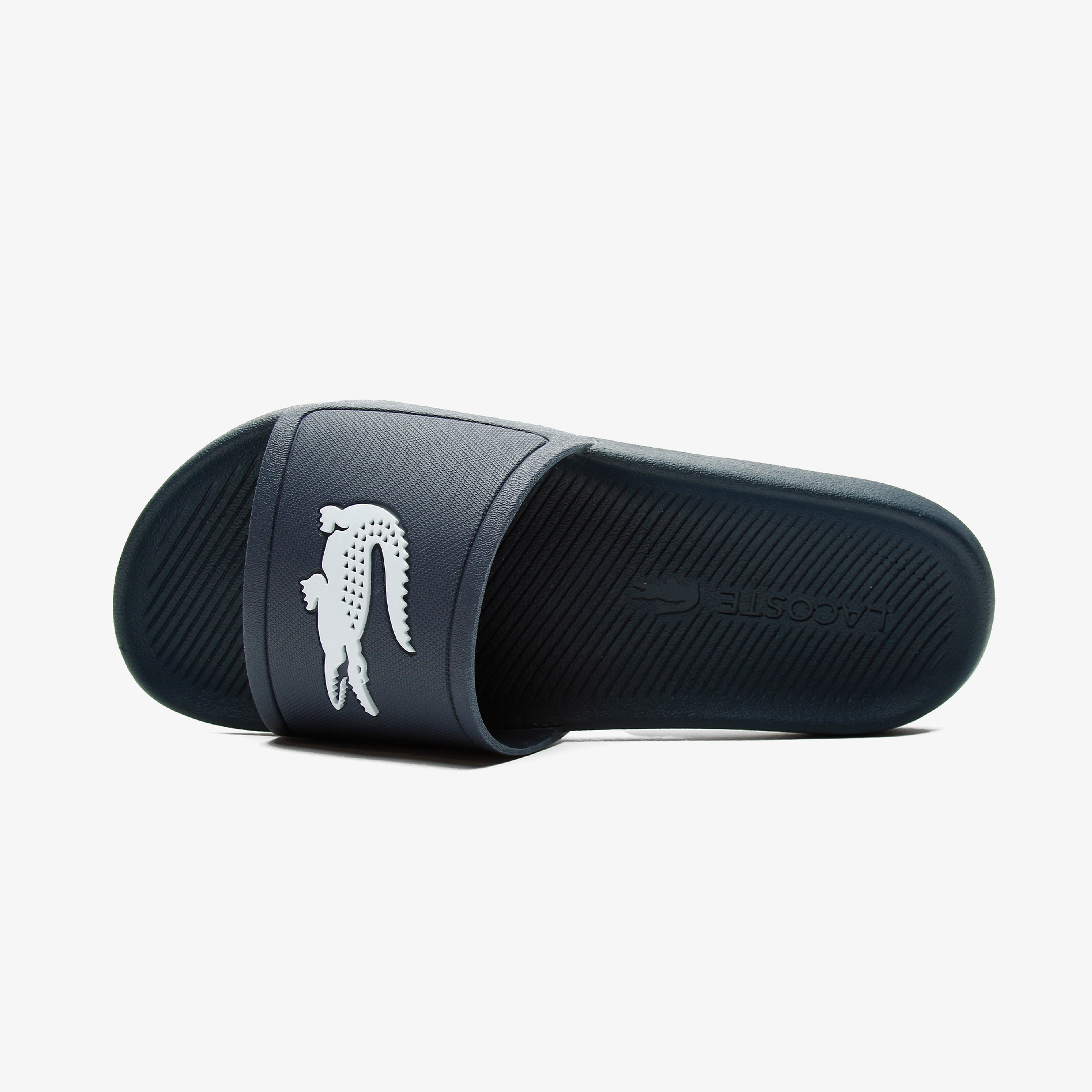 Lacoste Croco Slide 119 1 Cma Erkek Lacivert - Beyaz Terlik