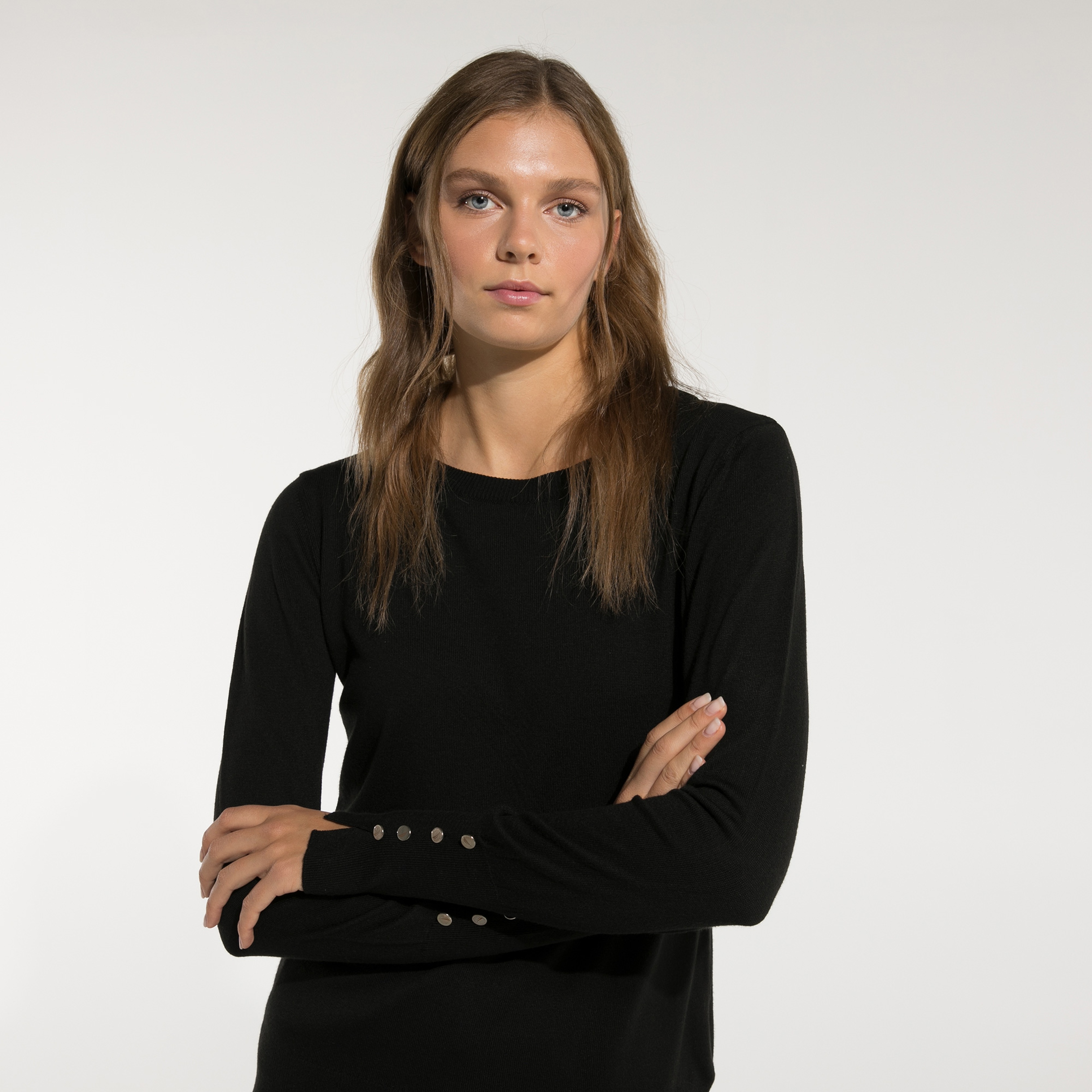 NAUTICA KADIN SİYAH TRİKO KAZAK