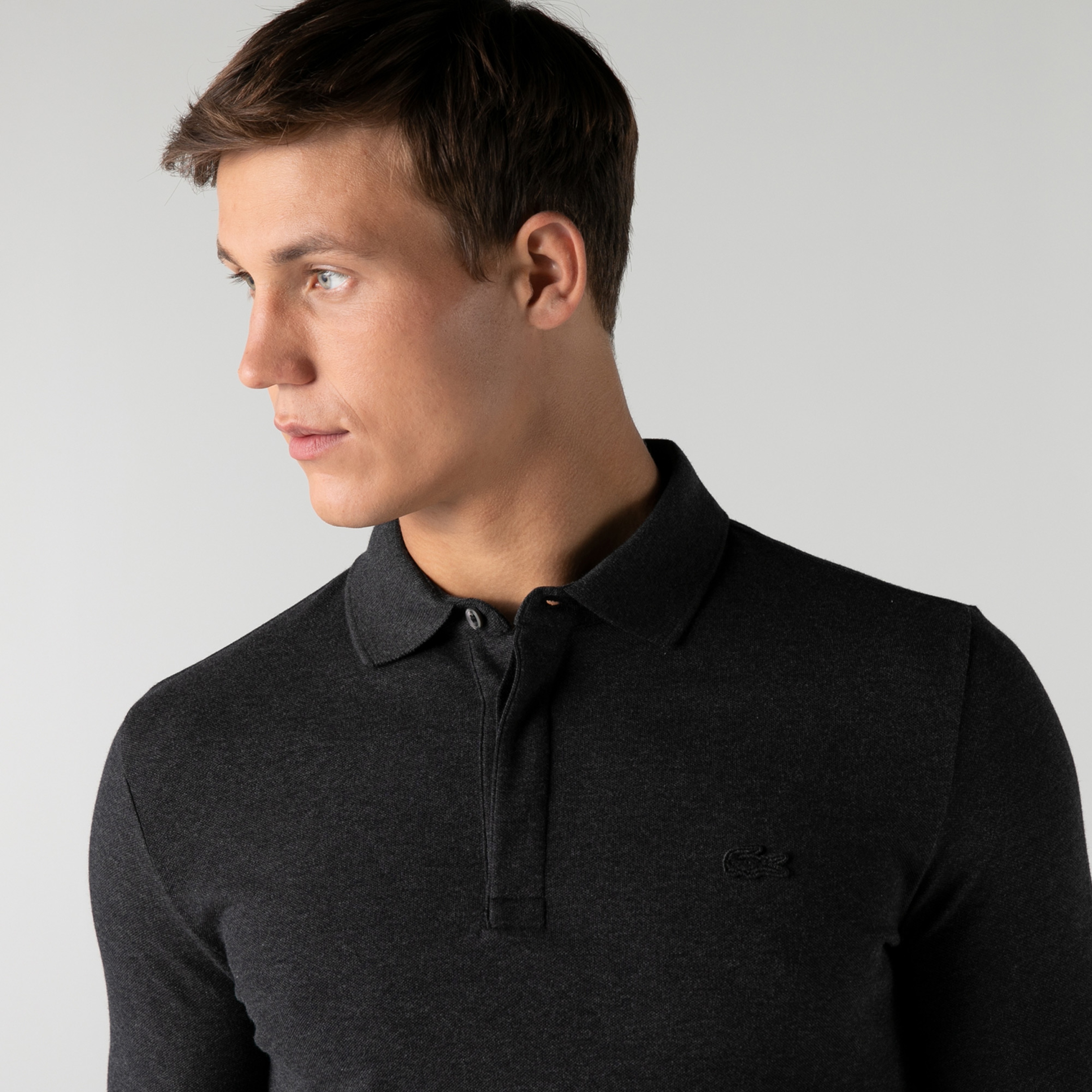 Erkek Regular Fit Uzun Kollu Yeşil Paris Polo