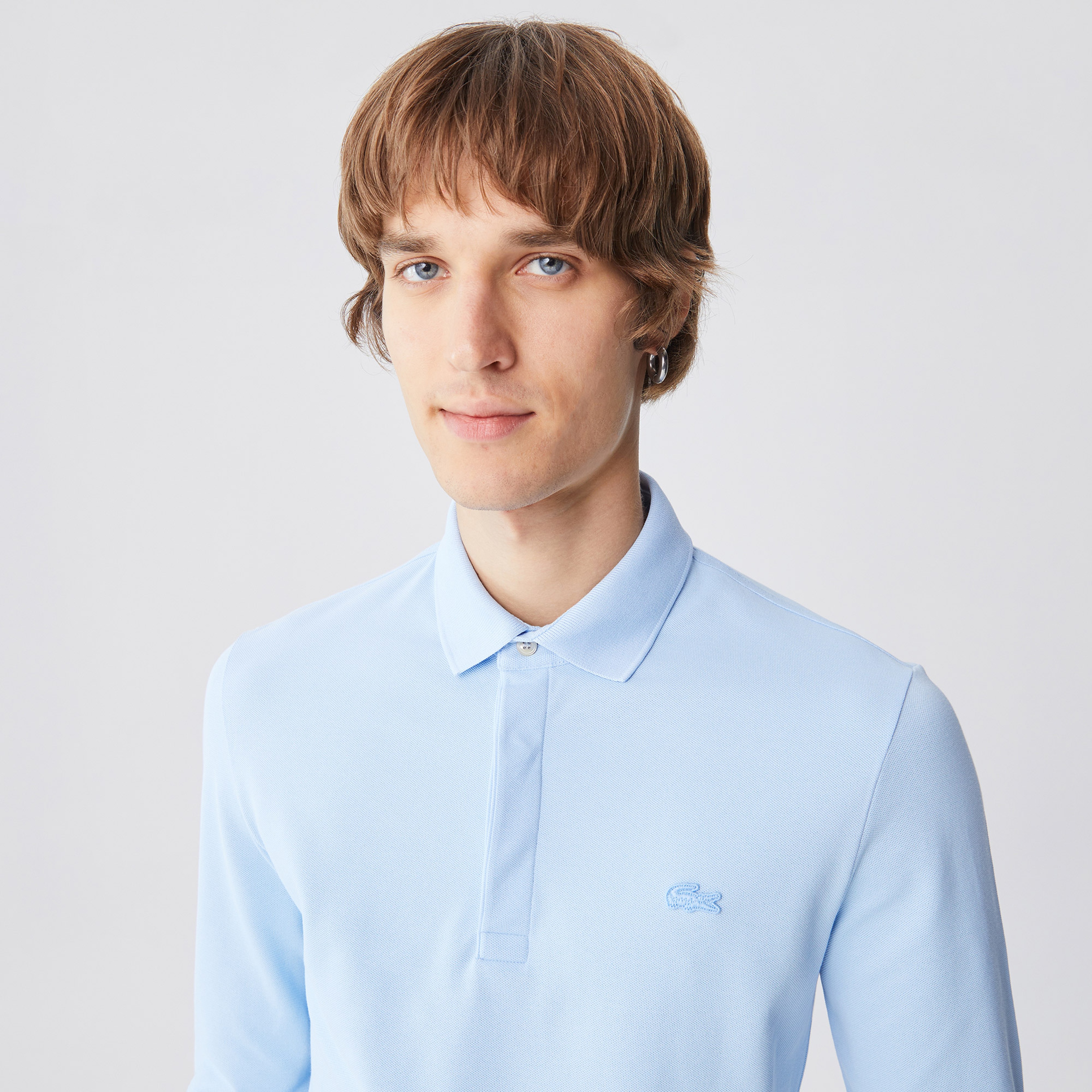Lacoste Erkek Regular Fit Uzun Kollu Açık Mavi Paris Polo
