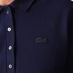 Kadın Slim Fit Uzun Kollu Lacivert Polo