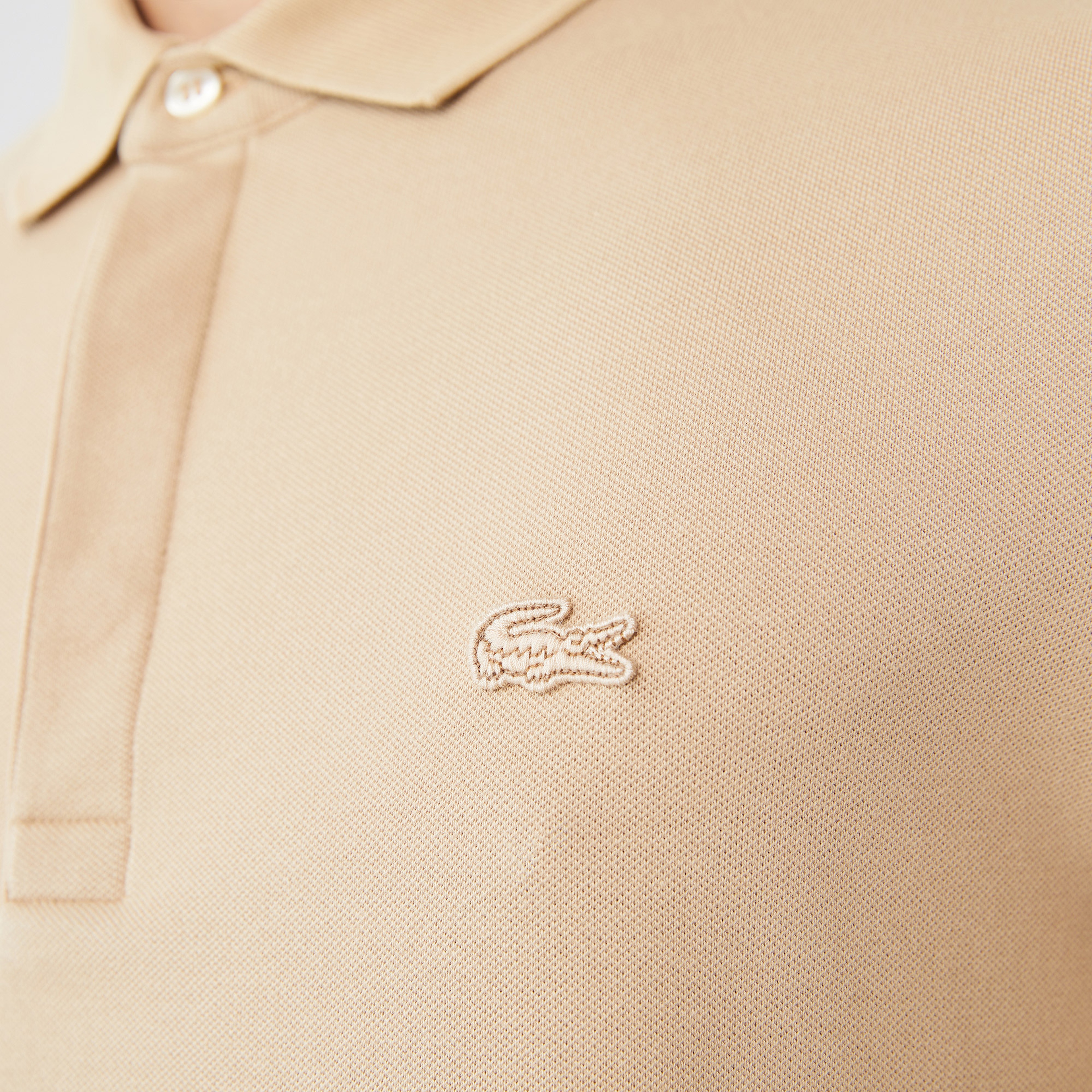 Lacoste Erkek Regular Fit Uzun Kollu Bej Paris Polo