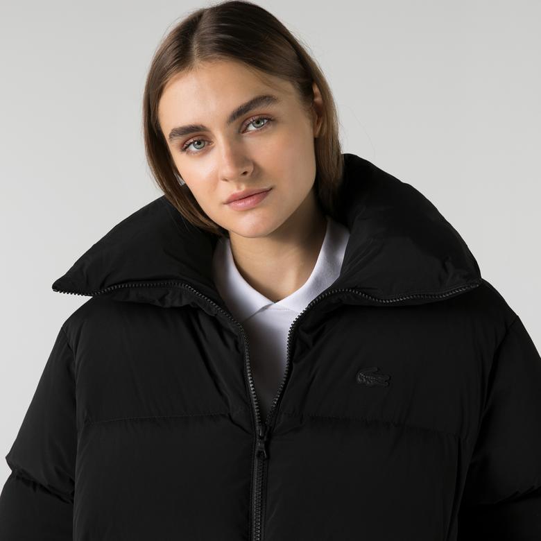 Lacoste Kadın Kapitone Siyah Şişme Mont