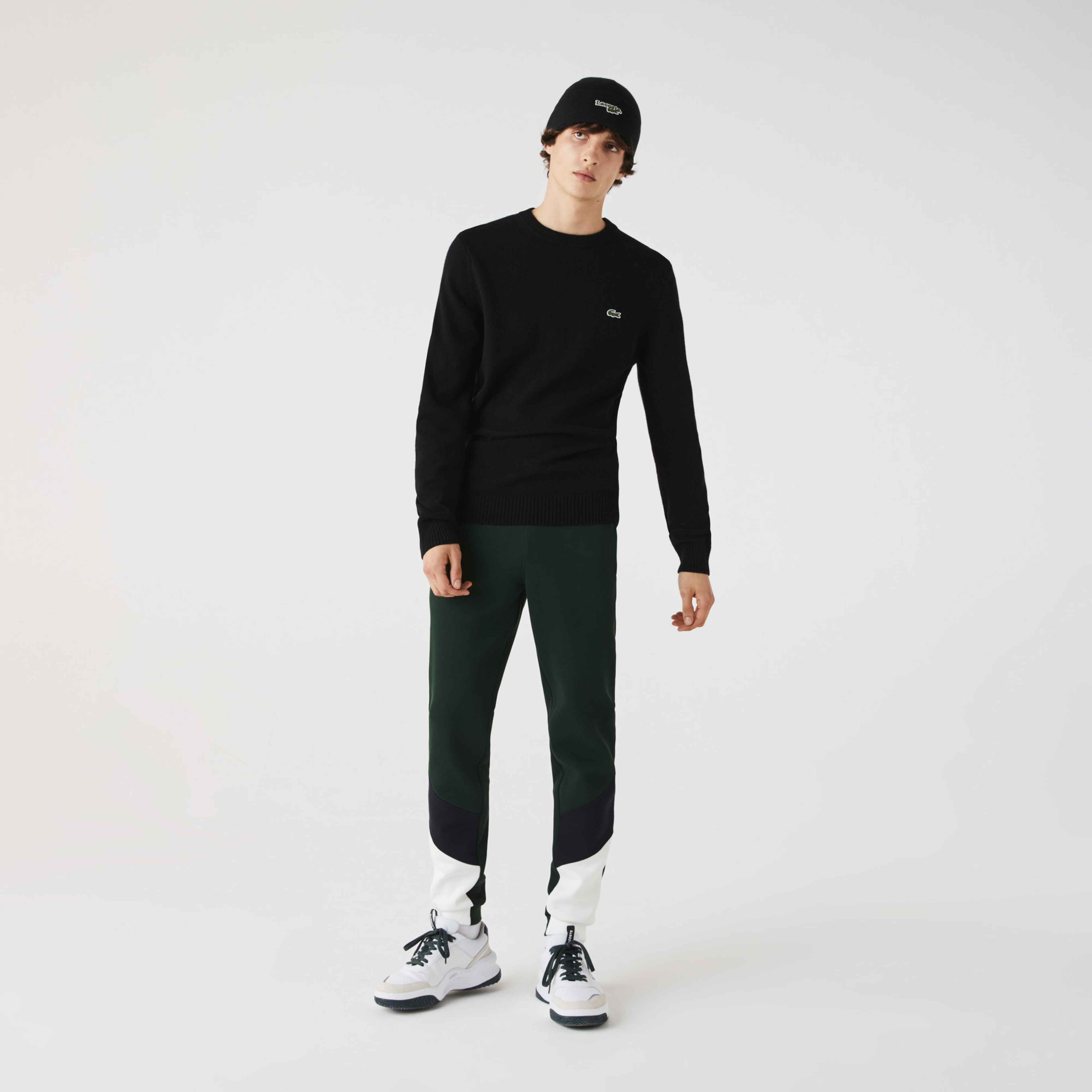 Erkek Regular Fit Uzun Kollu Bisiklet Yaka Siyah Triko