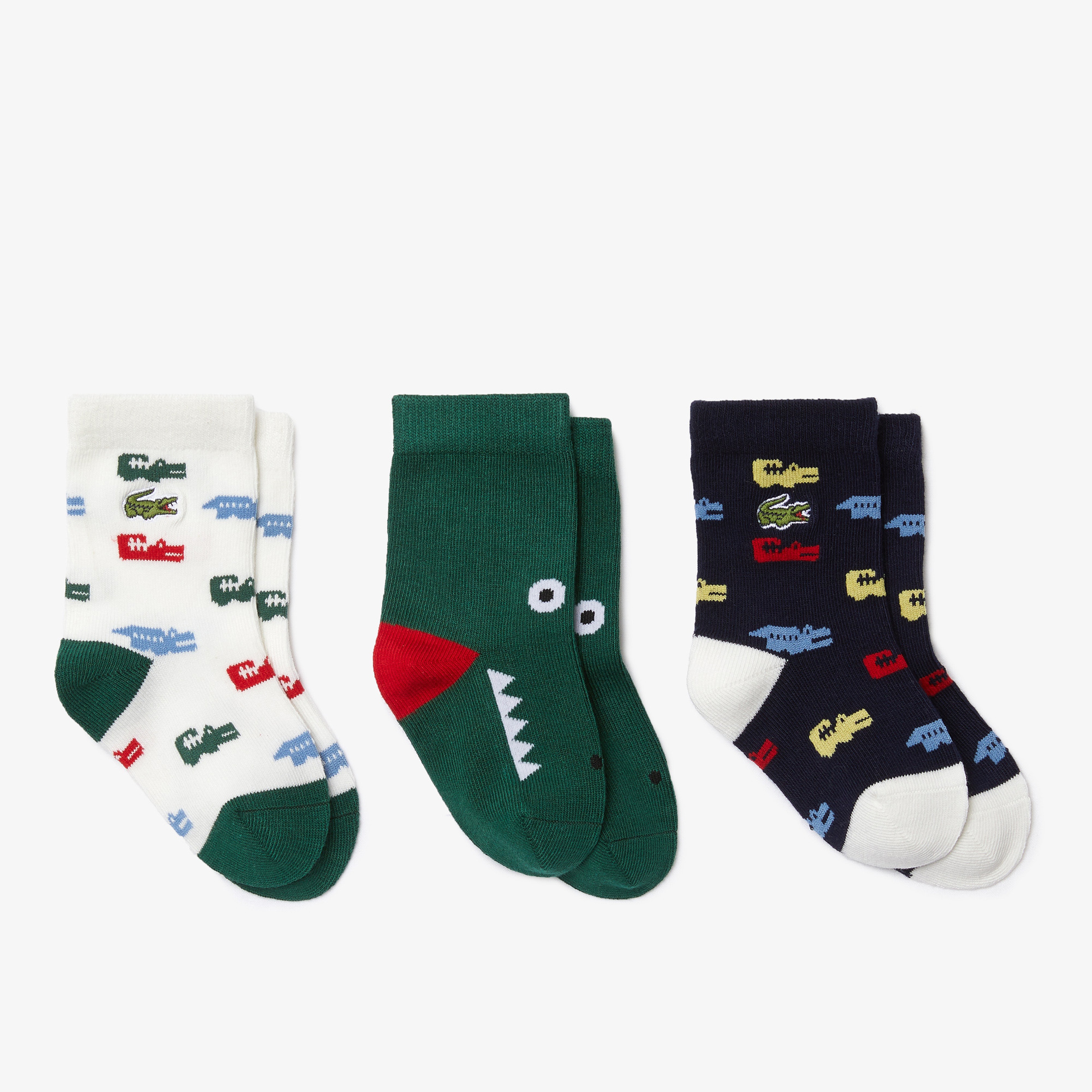 Lacoste Erkek Çocuk Baskılı 3'lü Renkli Çorap