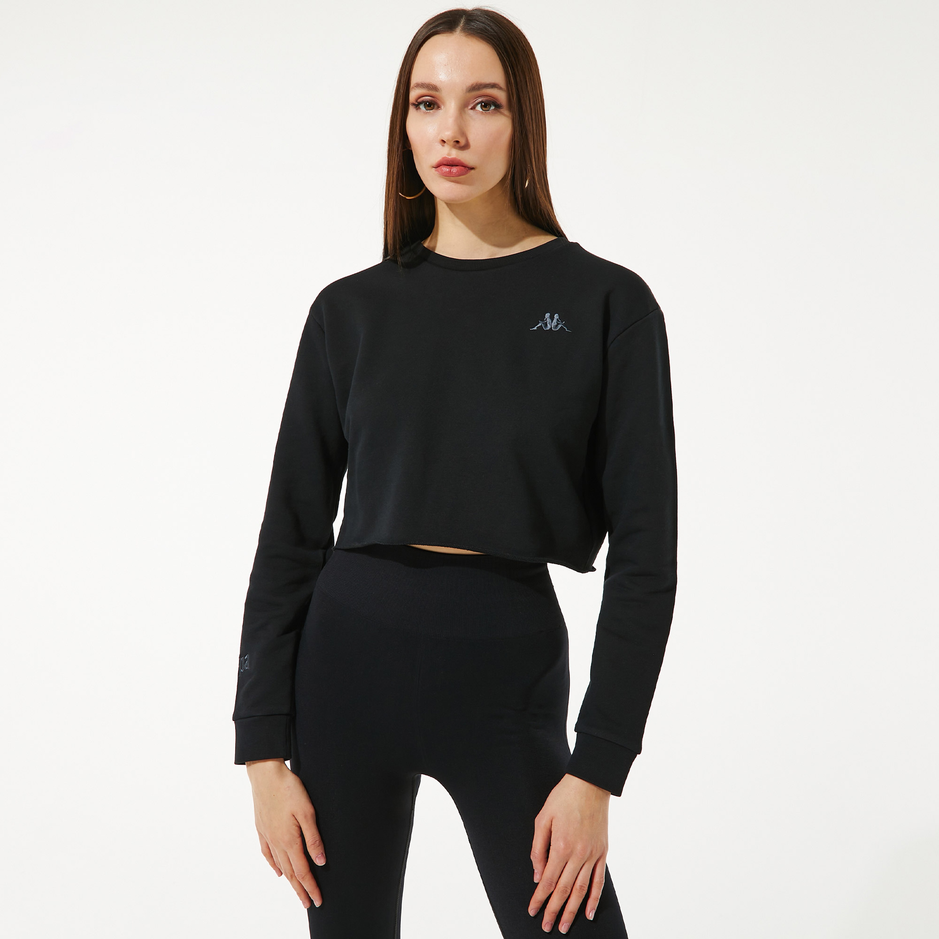 Kappa Kadın Siyah Sweatshirt